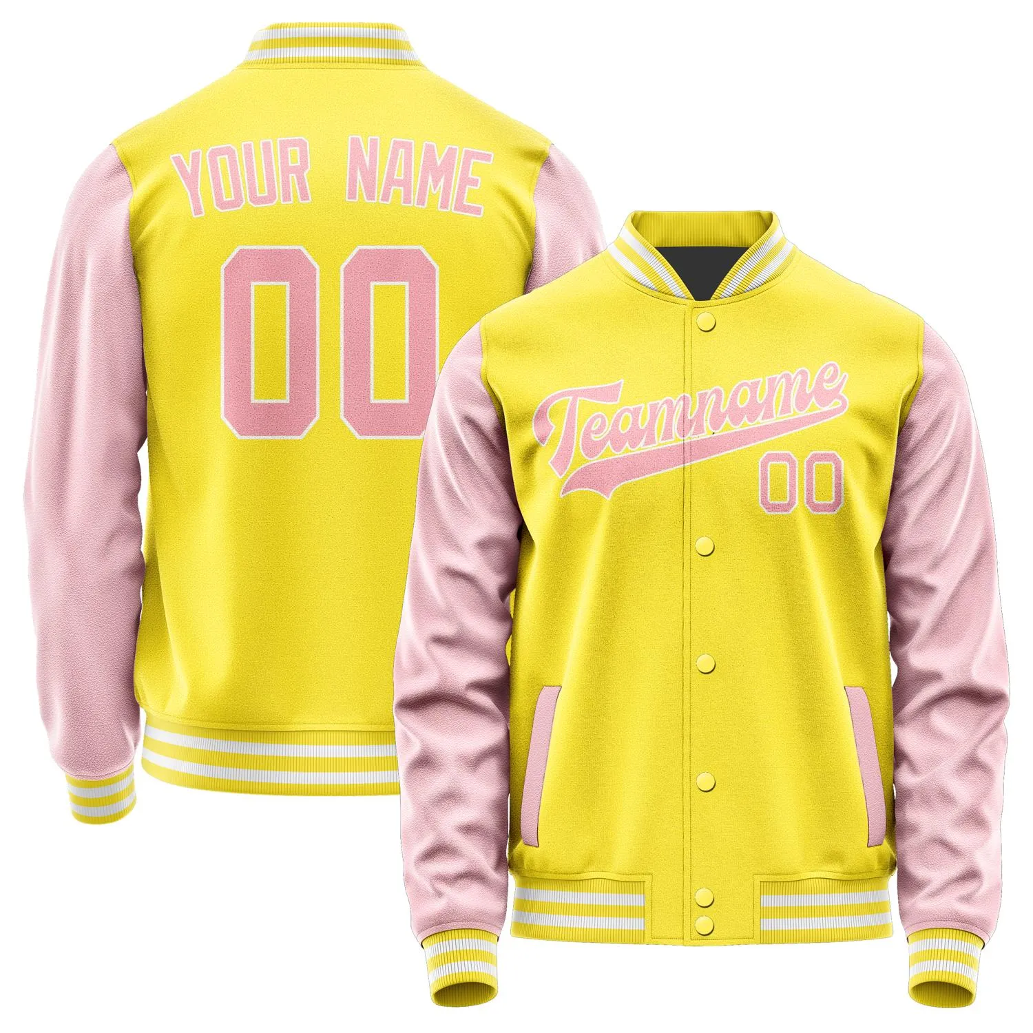 Custom Light Yellow Light Pink Jacket sold by Tailorly
