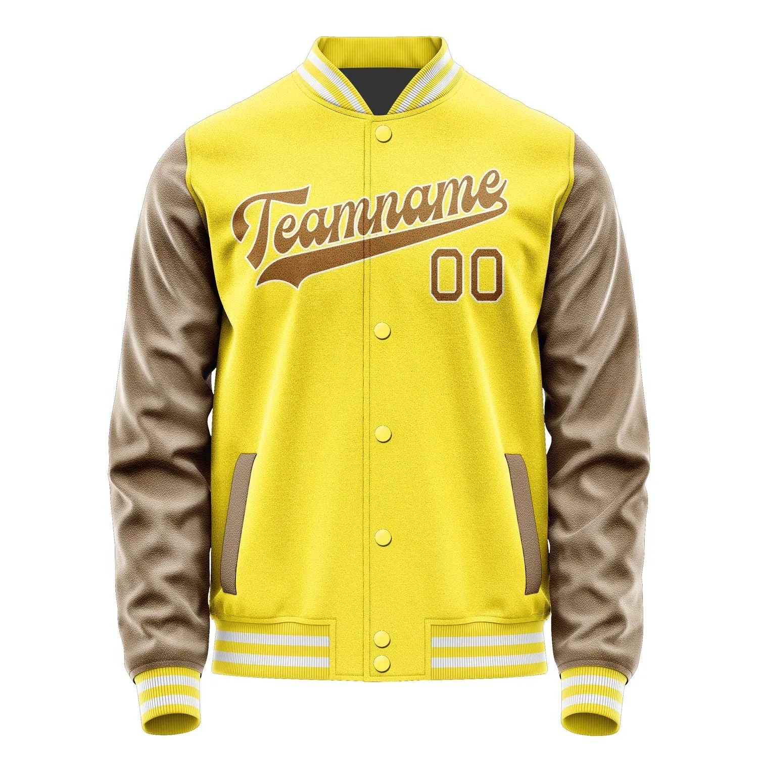 Custom Light Yellow Khaki Jacket sold by Tailorly product image thumbnail 4