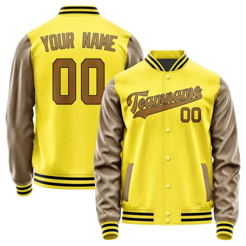 Custom Light Yellow Khaki Jacket sold by Tailorly