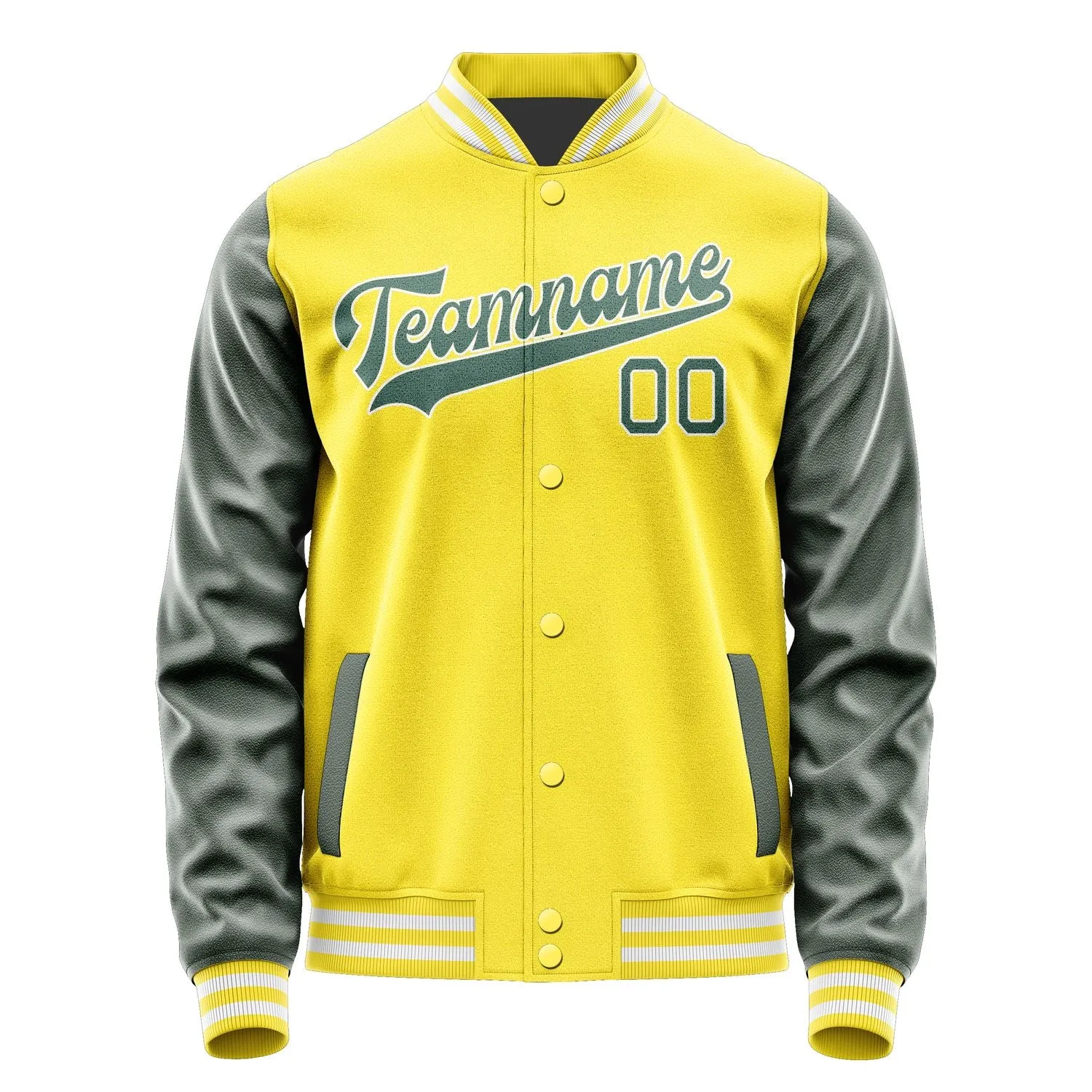 Custom Light Yellow Blue Green Jacket sold by Tailorly product image thumbnail 4