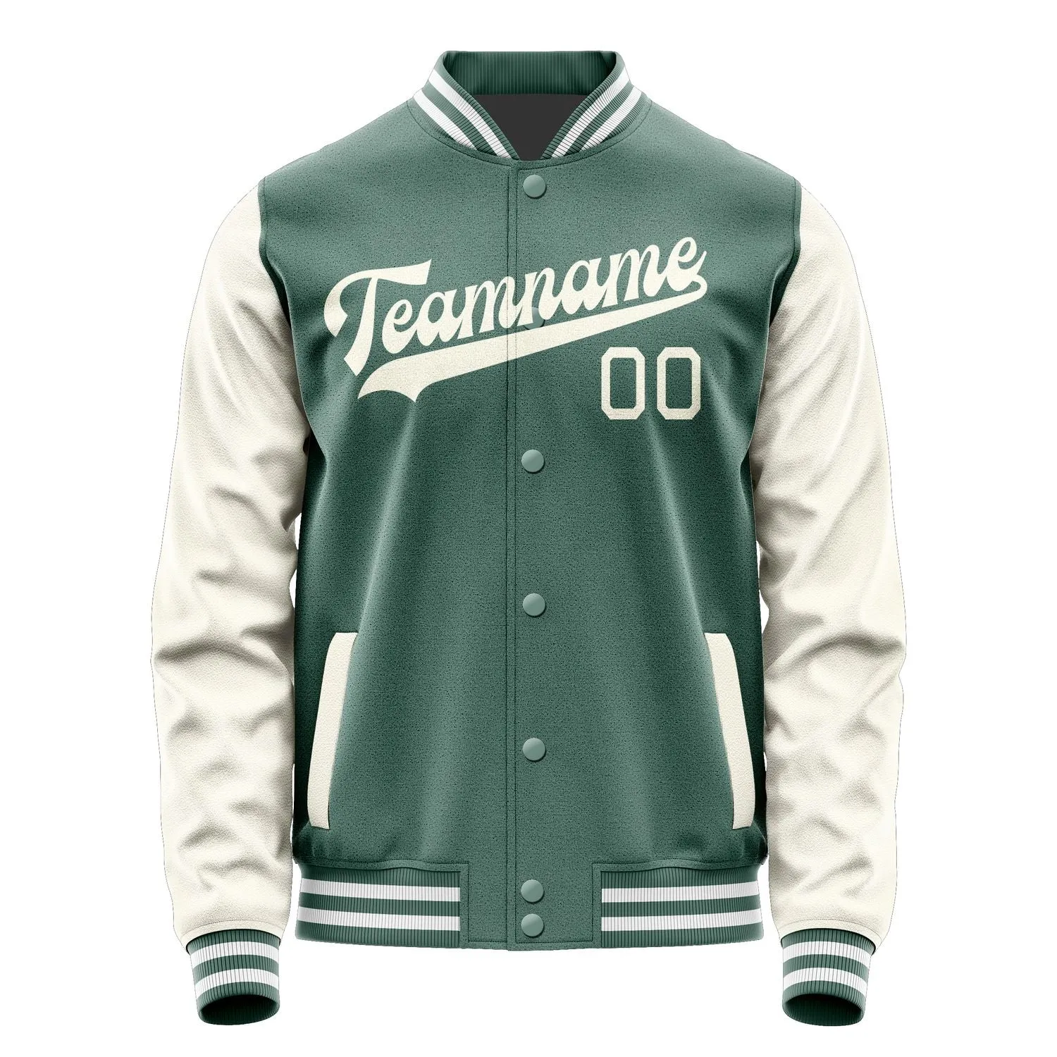 Custom Blue Green Cream Jacket sold by Tailorly product image thumbnail 4