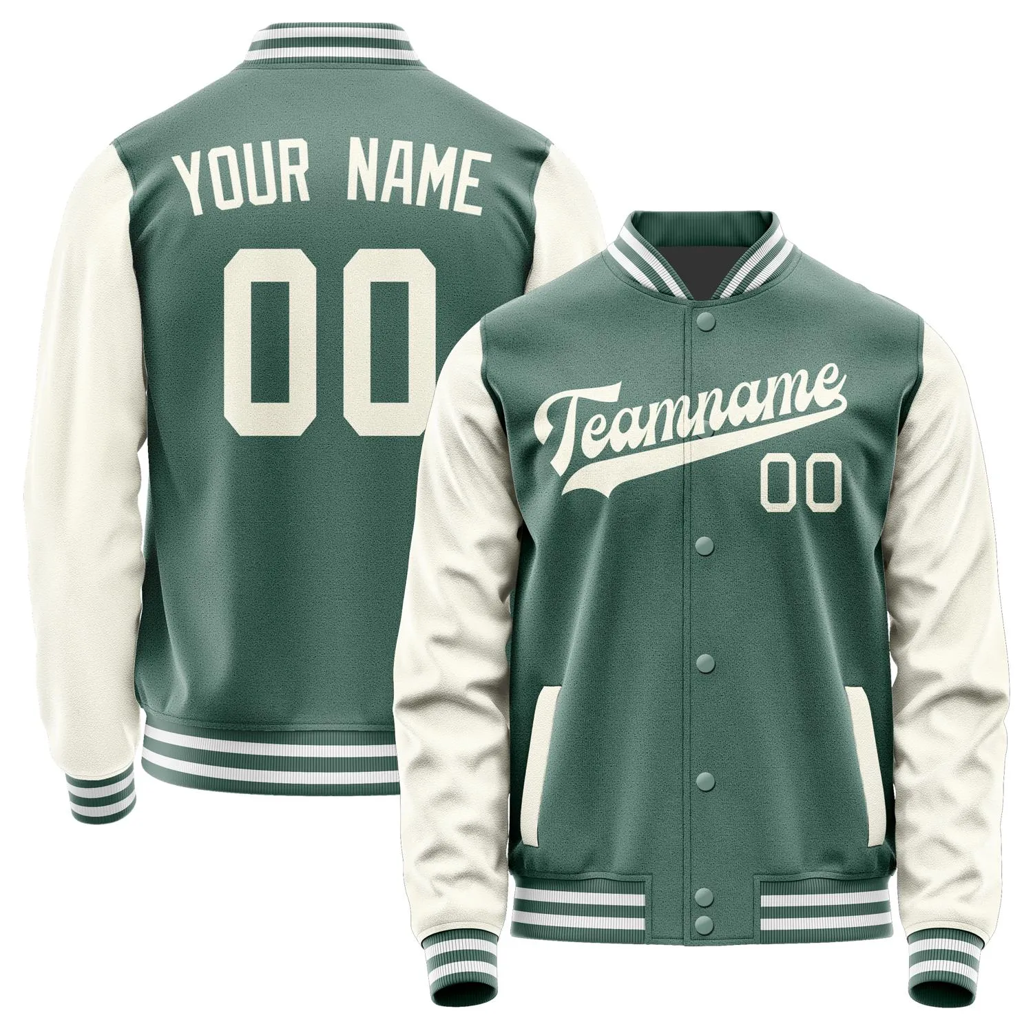 Custom Blue Green Cream Jacket sold by Tailorly