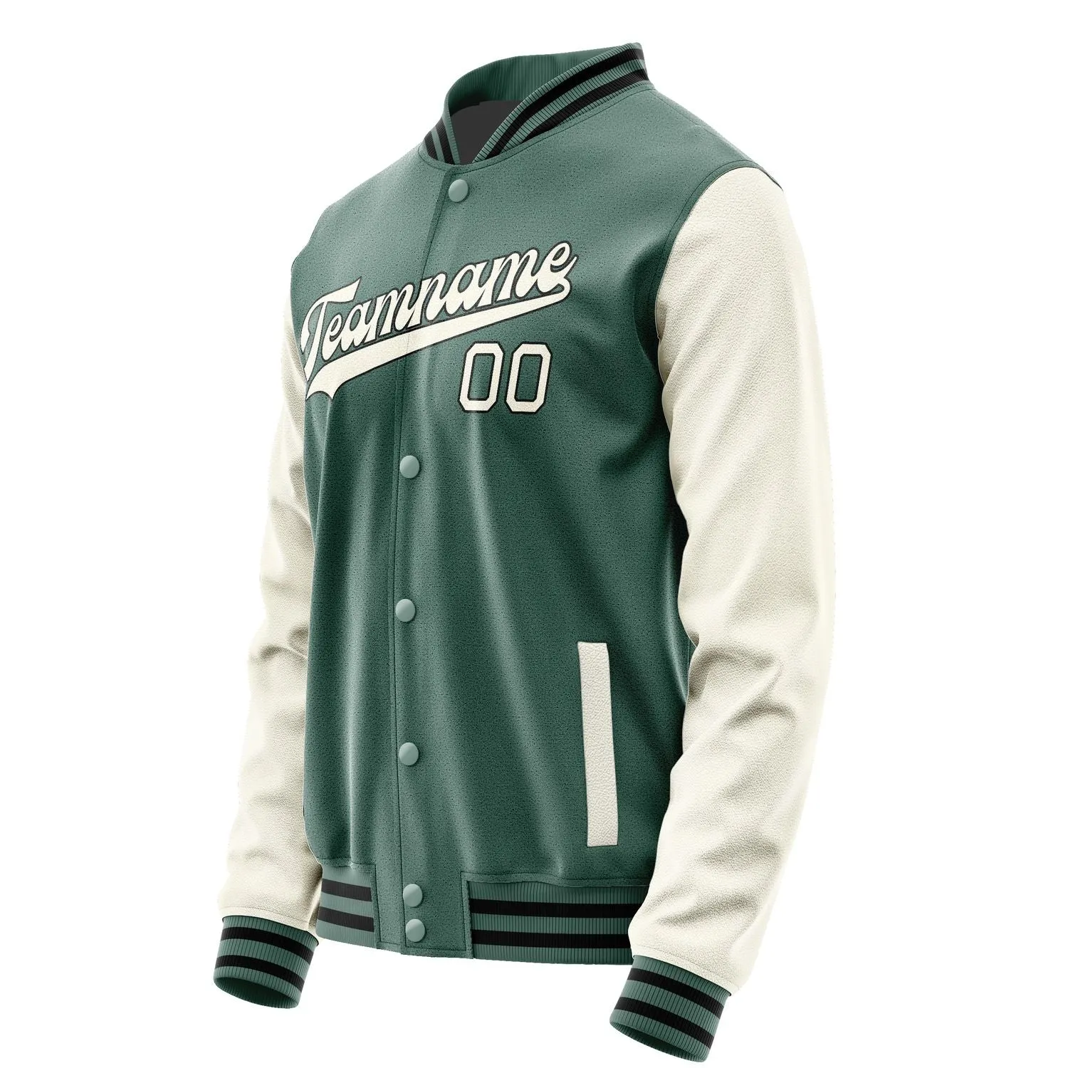 Custom Blue Green Cream Jacket sold by Tailorly product image thumbnail 2