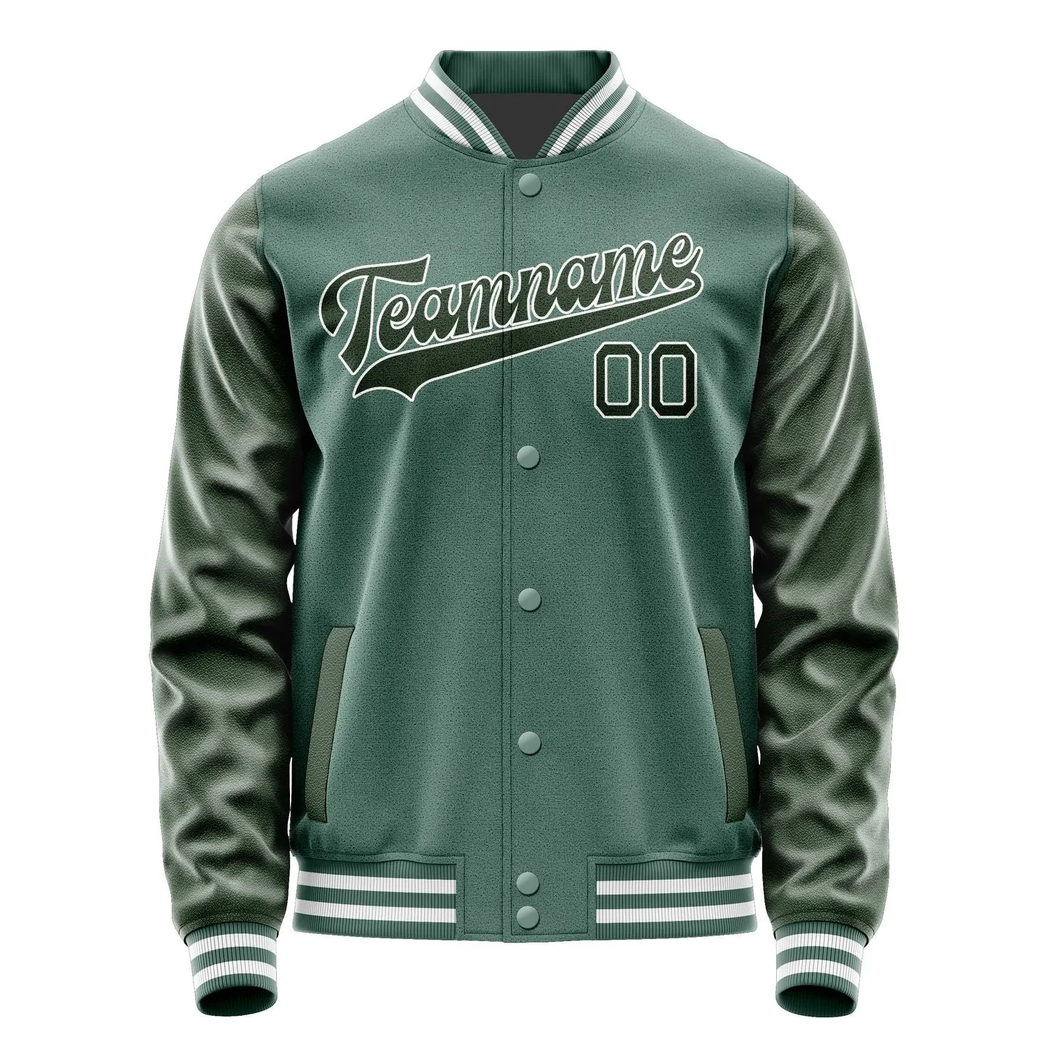 Custom Blue Green Dark Green Jacket sold by Tailorly product image thumbnail 4