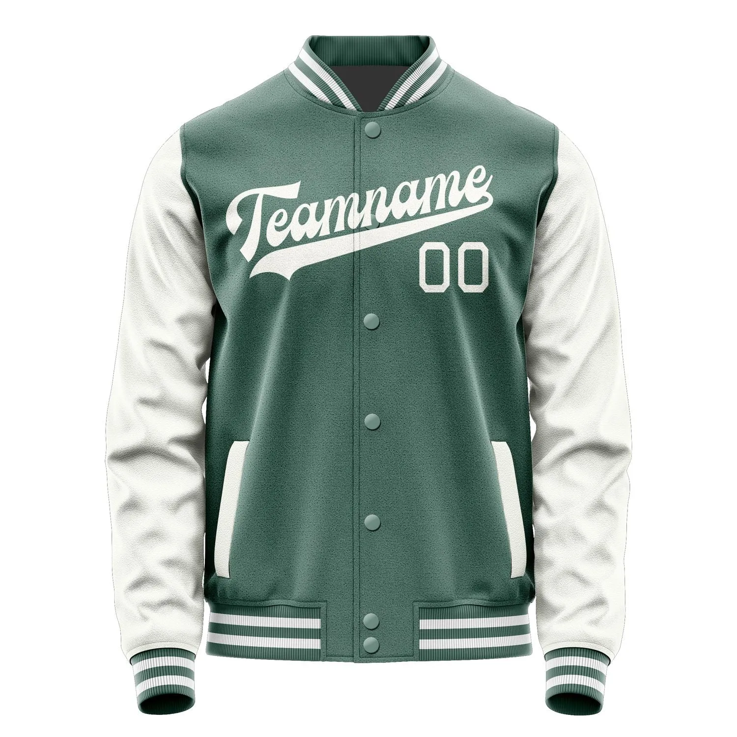 Custom Blue Green White Jacket sold by Tailorly product image thumbnail 4