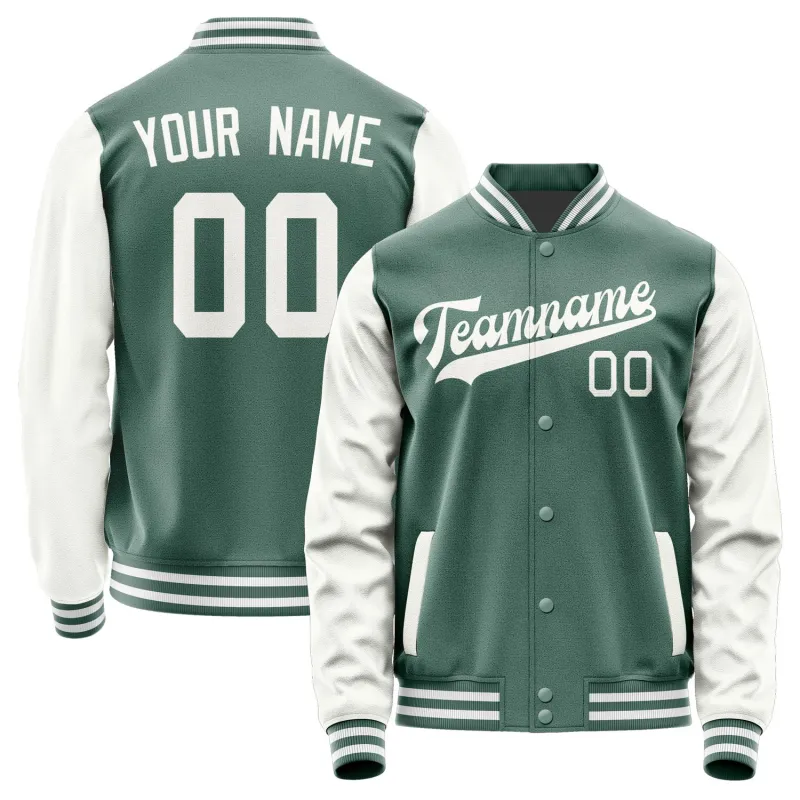 Custom Blue Green White Jacket sold by Tailorly