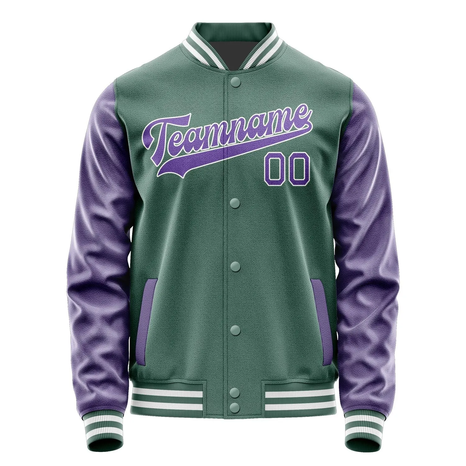 Custom Blue Green Light Purple Jacket sold by Tailorly product image thumbnail 4