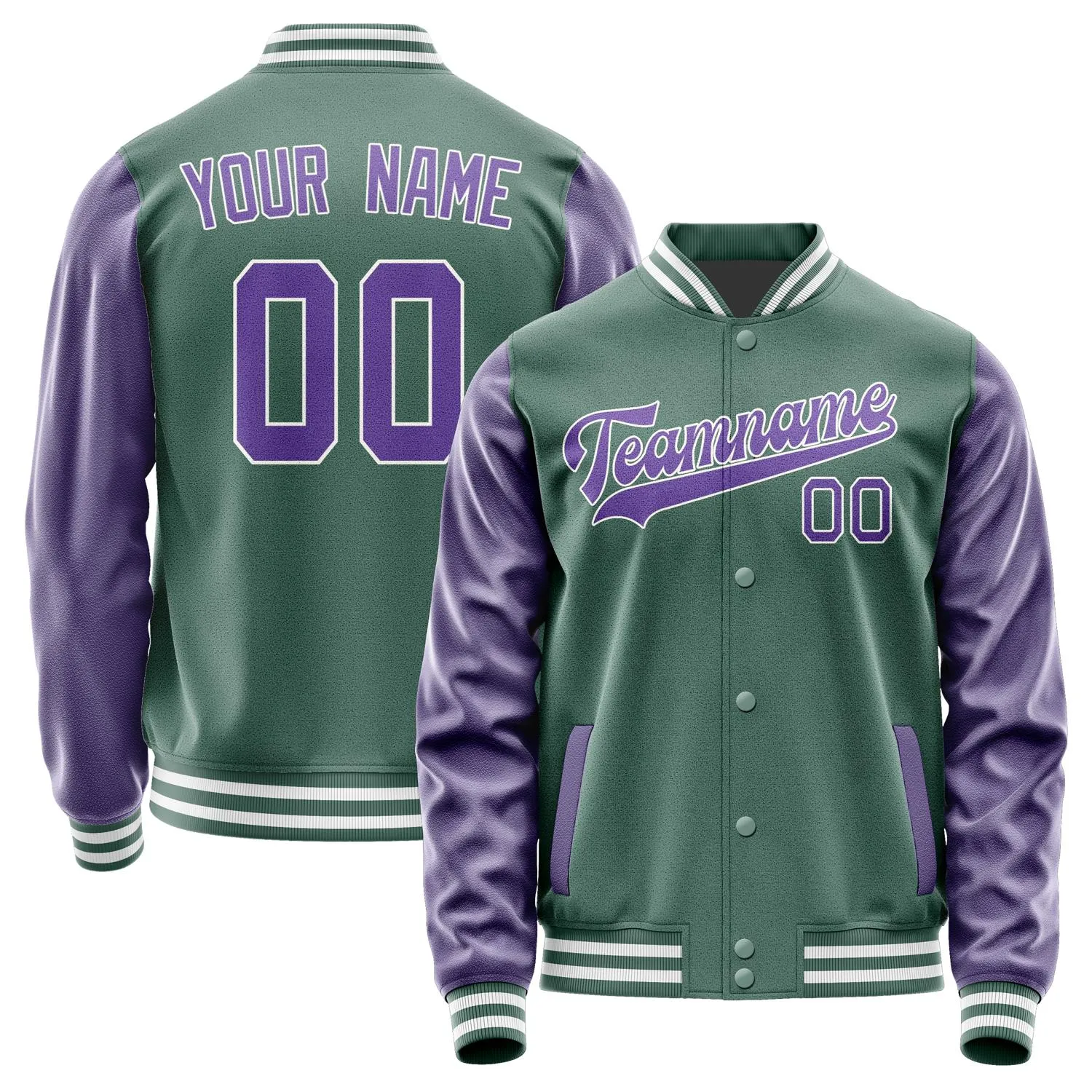 Custom Blue Green Light Purple Jacket sold by Tailorly