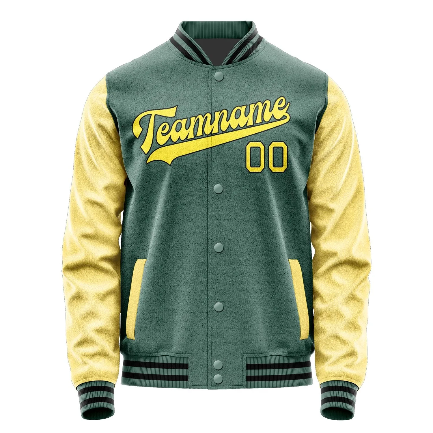 Custom Blue Green Light Yellow Jacket sold by Tailorly product image thumbnail 4