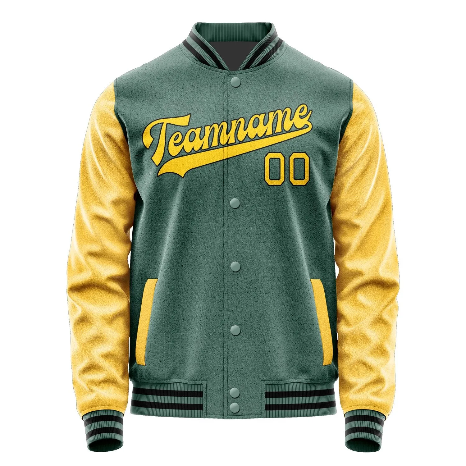 Custom Blue Green Gold Jacket sold by Tailorly product image thumbnail 4