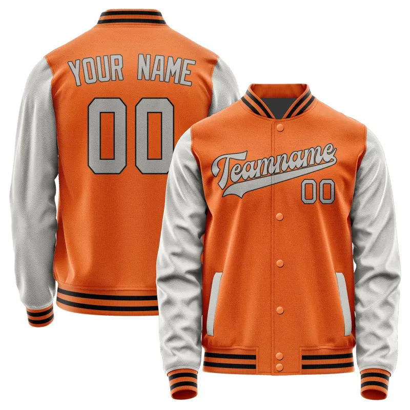 Custom Orange Gray Jacket sold by Tailorly