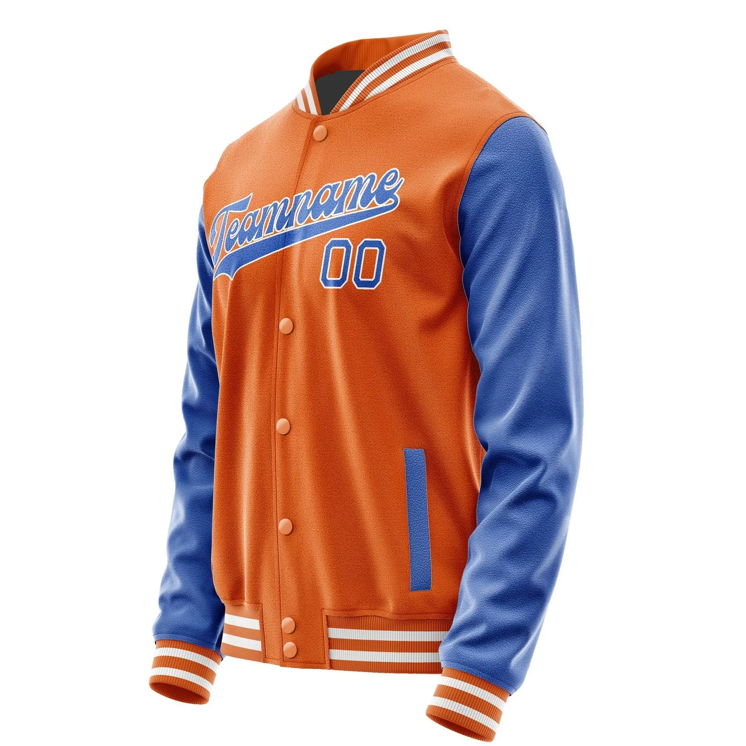 Custom Orange Sky Blue Jacket sold by Tailorly product image thumbnail 2
