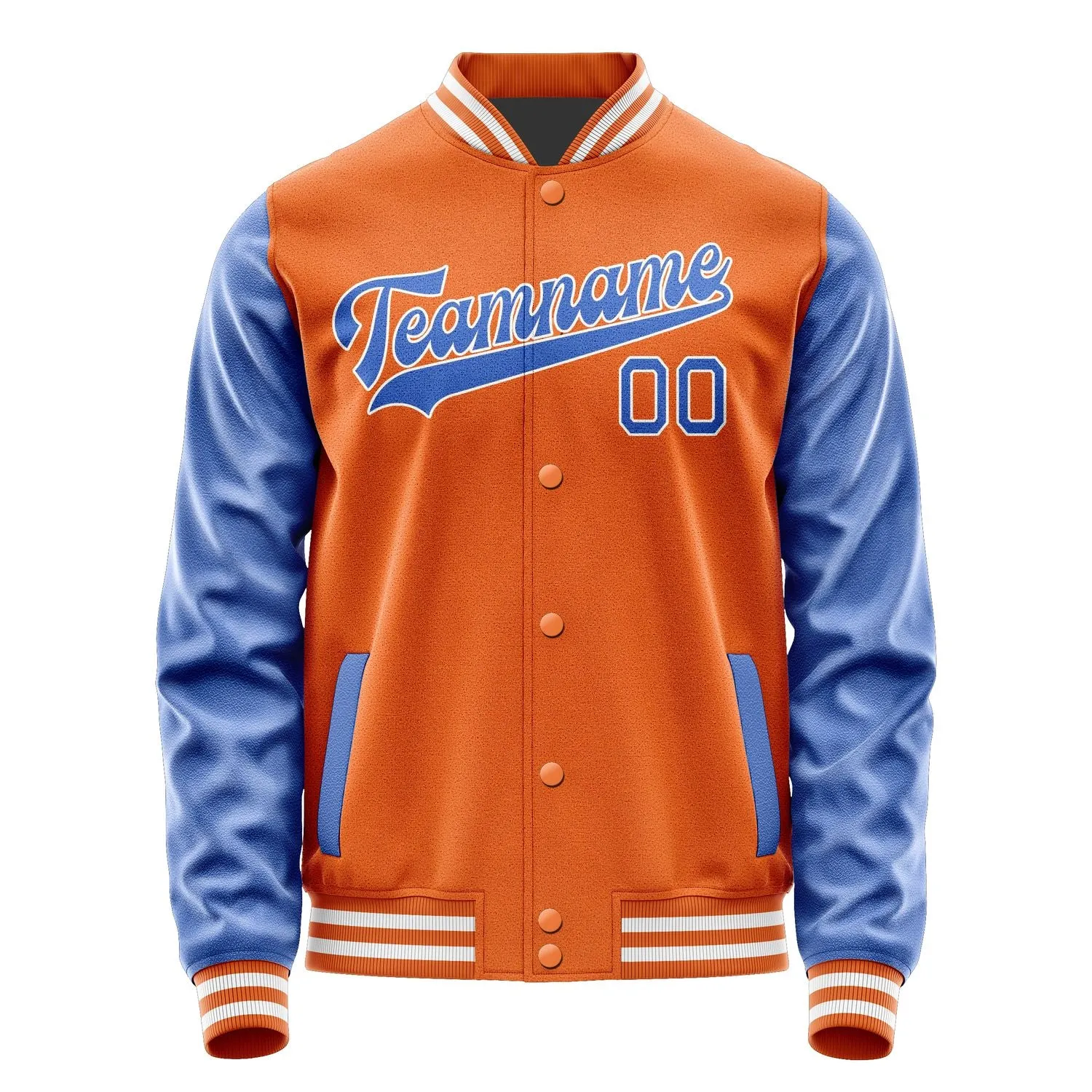 Custom Orange Sky Blue Jacket sold by Tailorly product image thumbnail 4