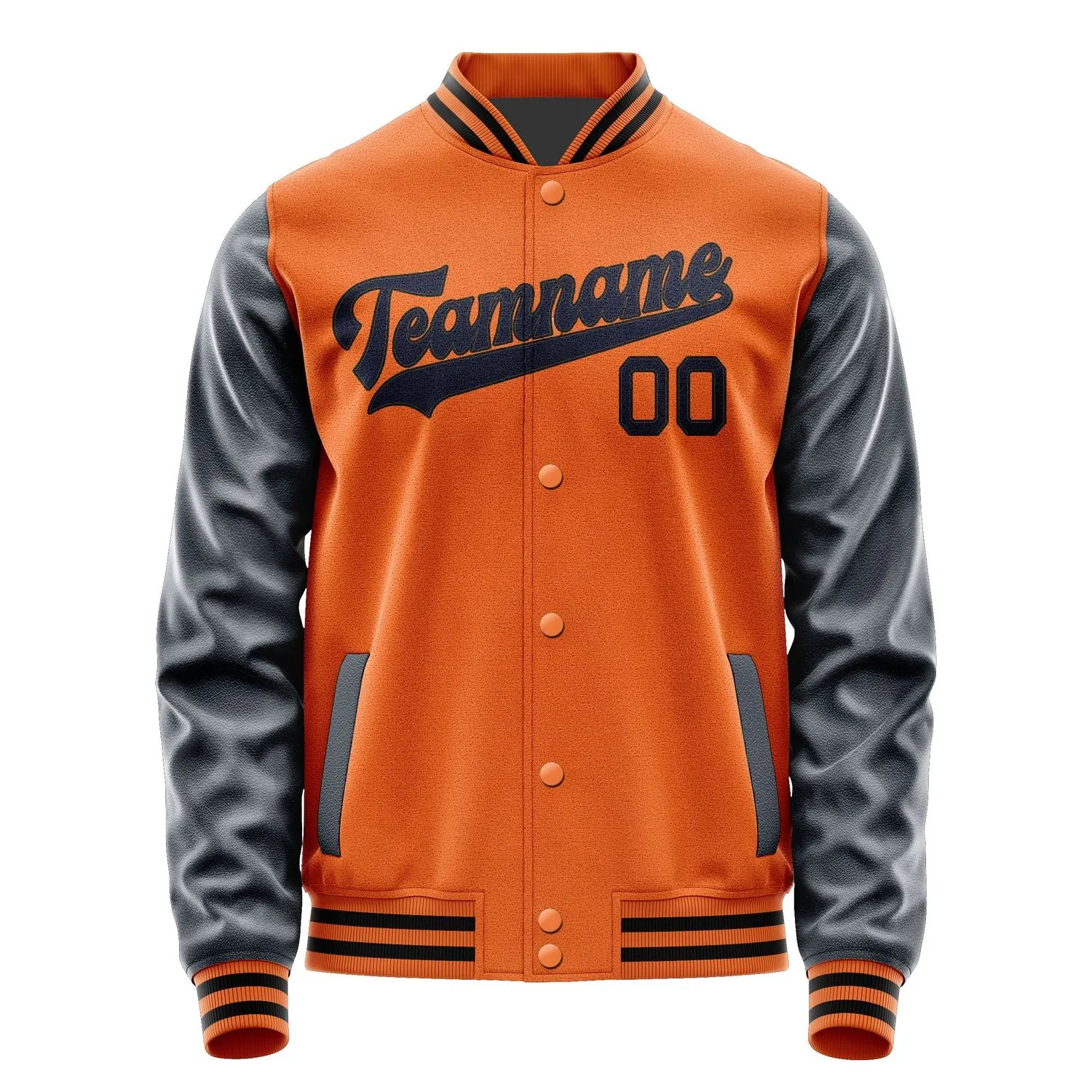Custom Orange Navy Jacket sold by Tailorly product image thumbnail 4