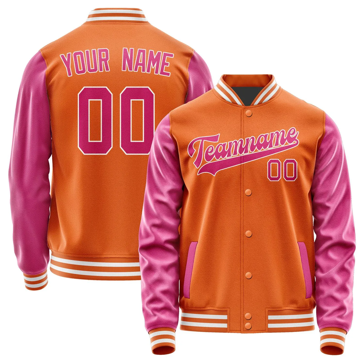 Custom Orange Pink Jacket sold by Tailorly