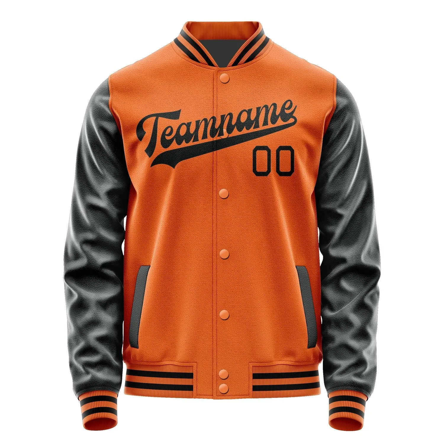 Custom Orange Black Jacket sold by Tailorly product image thumbnail 4