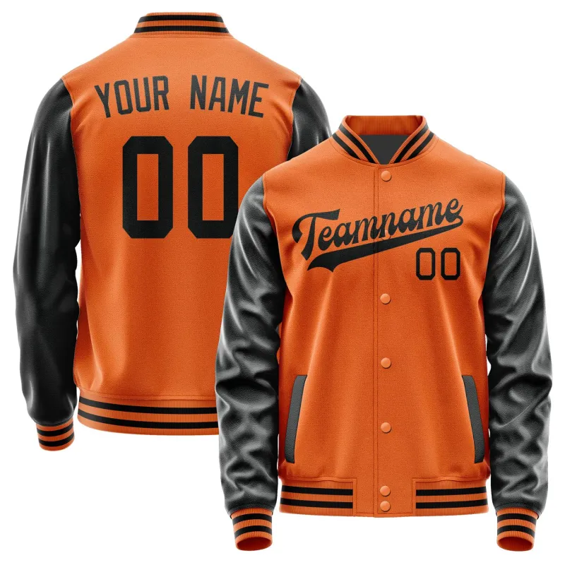 Custom Orange Black Jacket sold by Tailorly