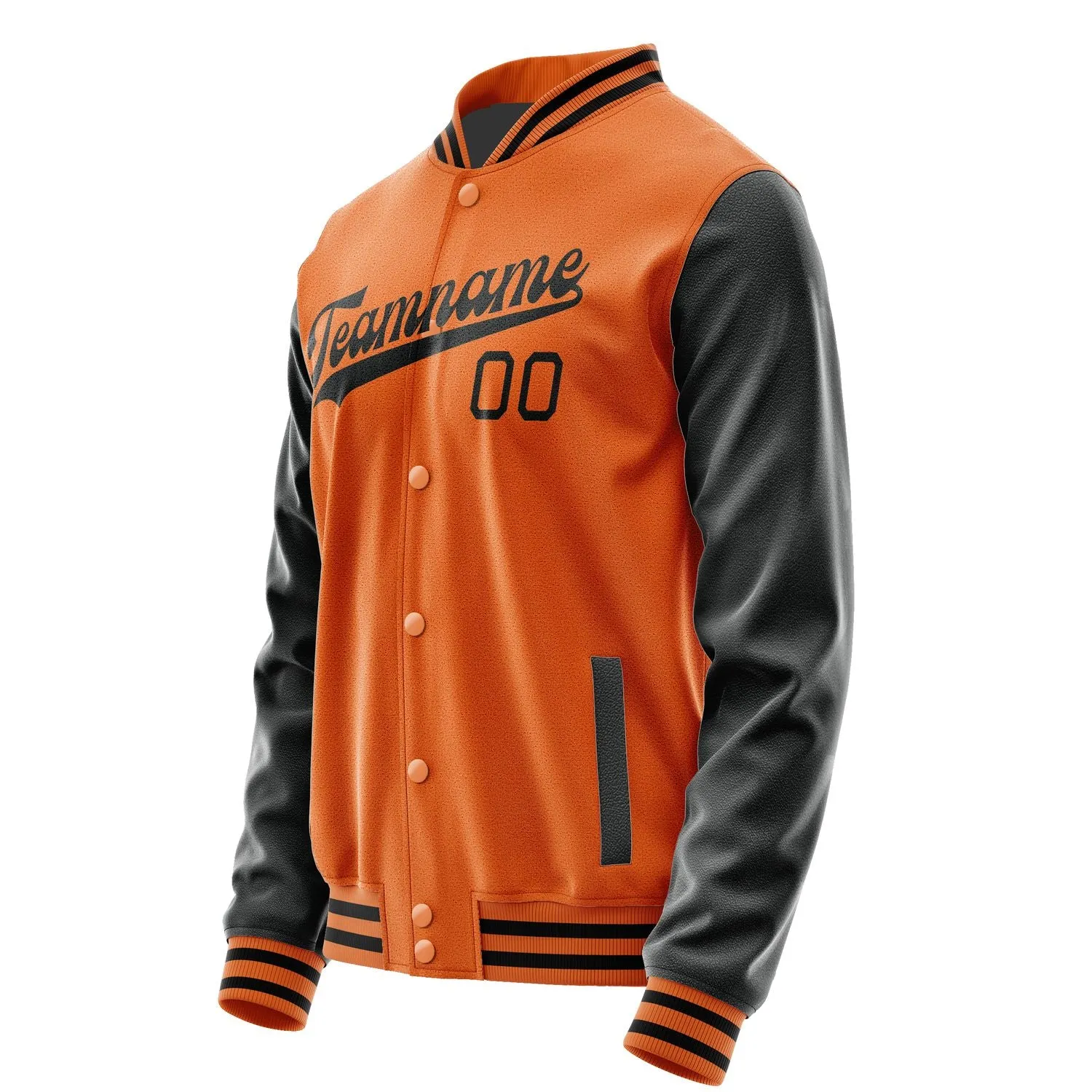 Custom Orange Black Jacket sold by Tailorly product image thumbnail 2