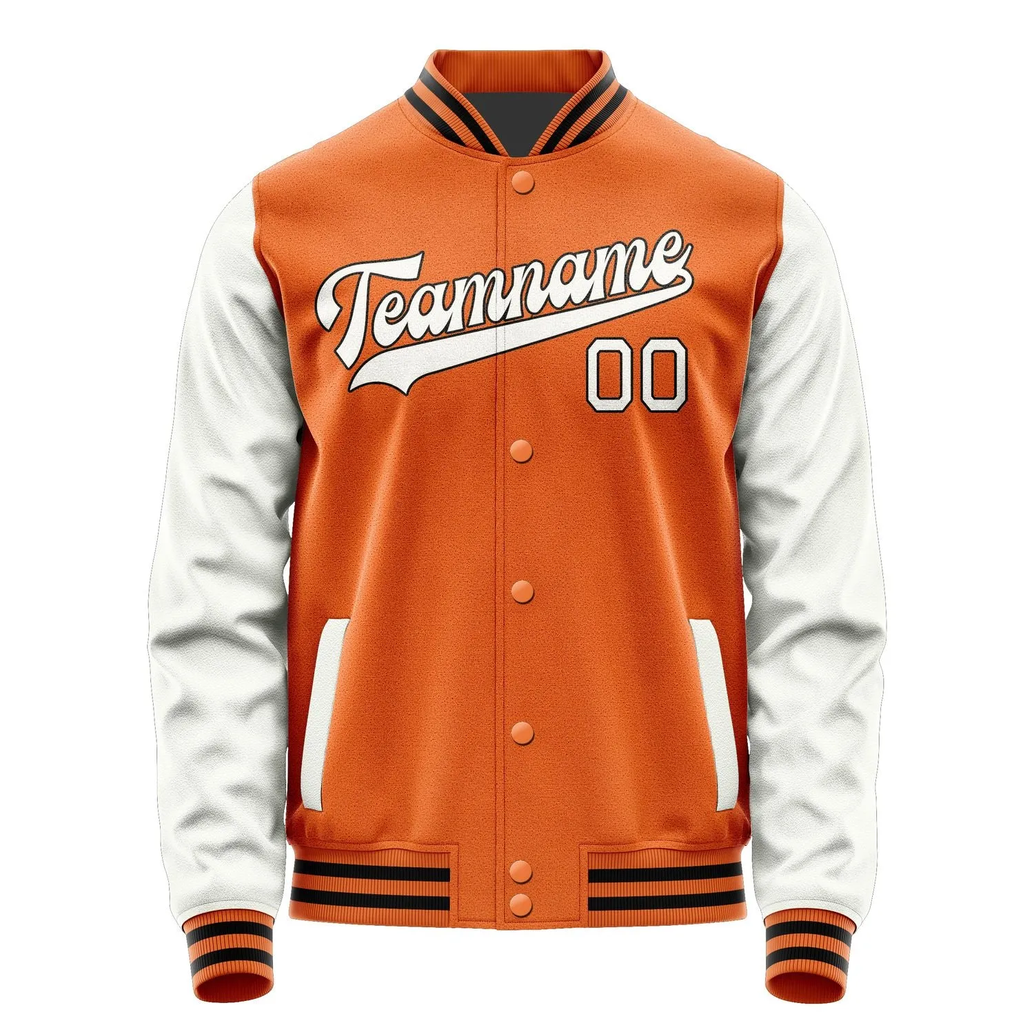 Custom Orange White Jacket sold by Tailorly product image thumbnail 4