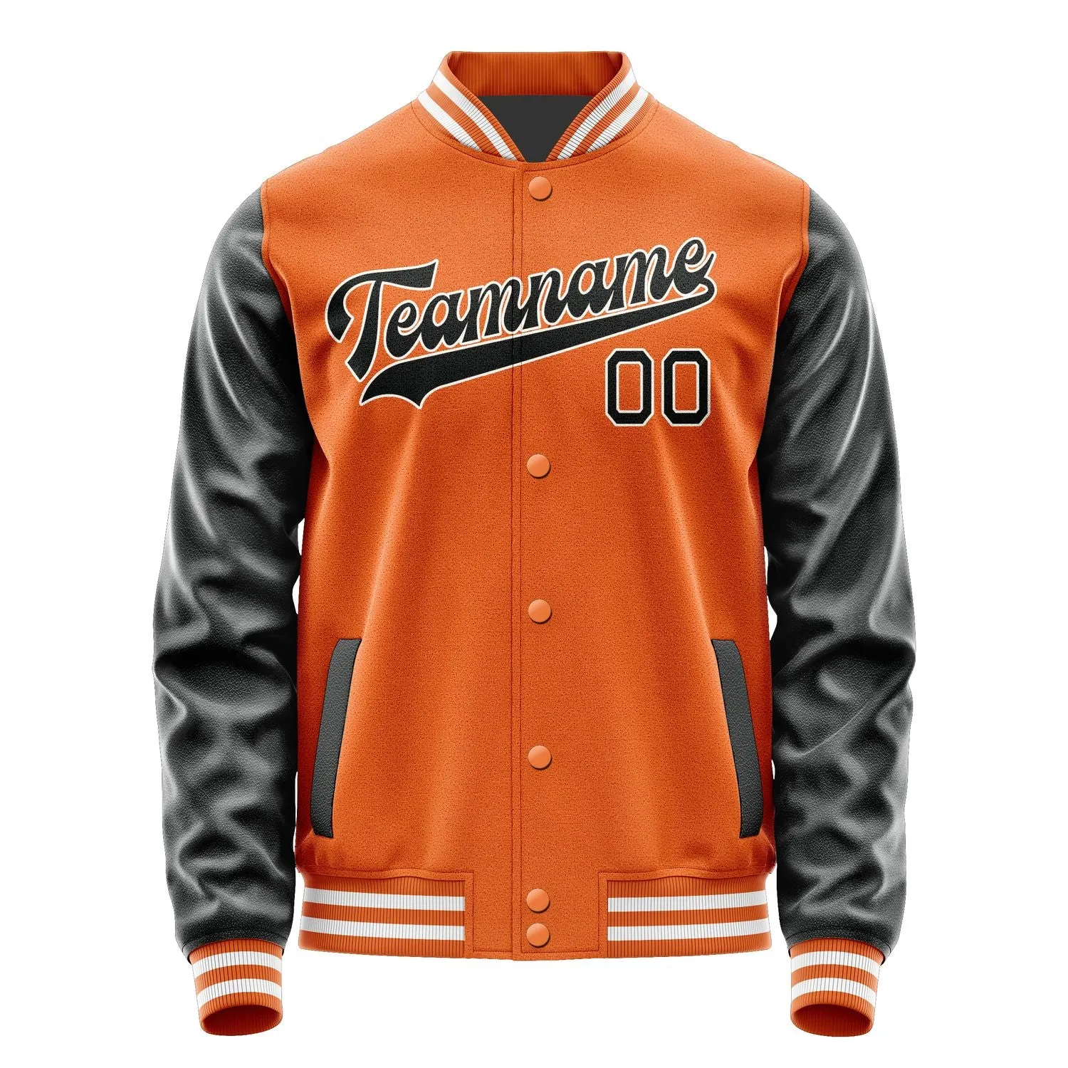 Custom Orange Black Jacket sold by Tailorly product image thumbnail 4