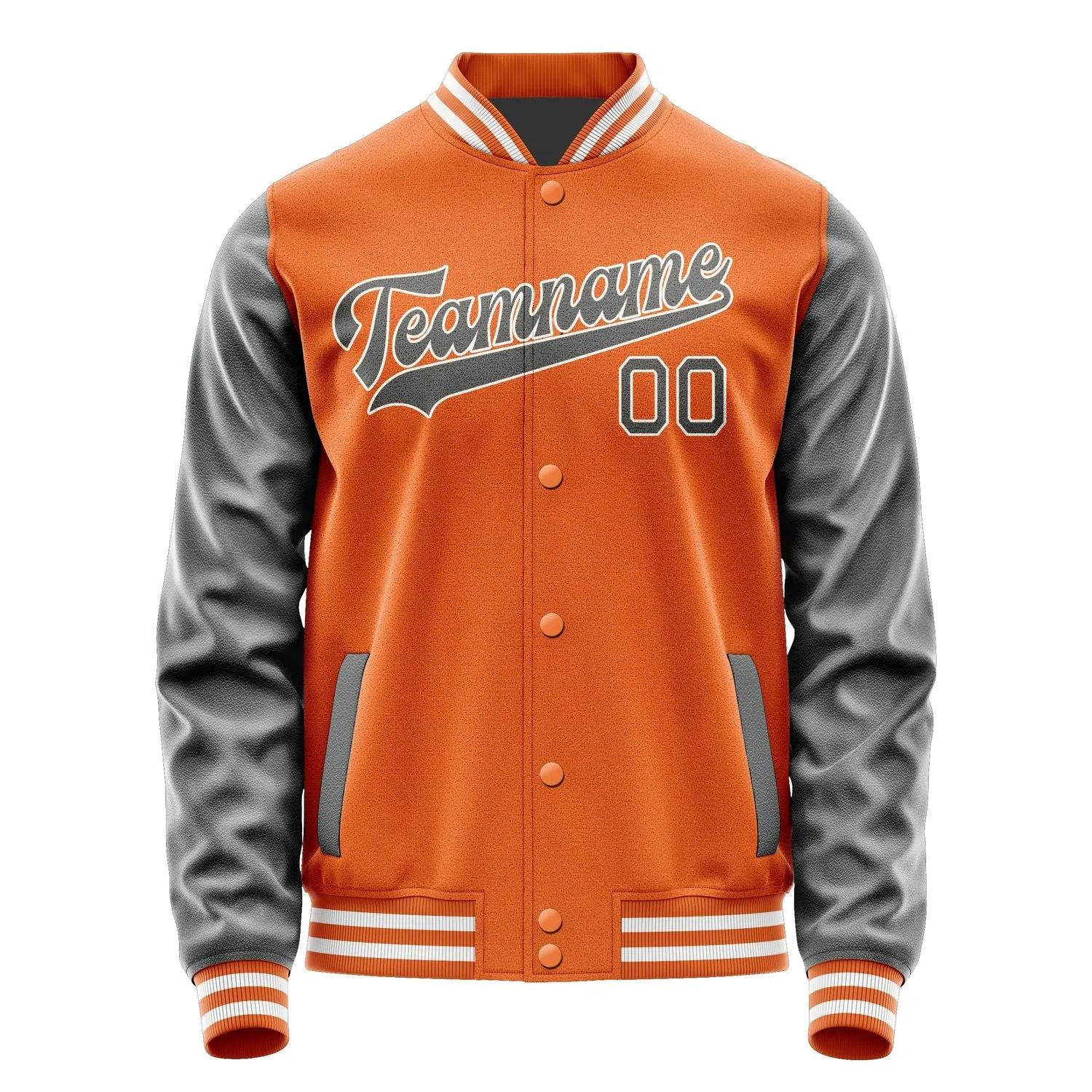Custom Orange Dark Grey Jacket sold by Tailorly product image thumbnail 4