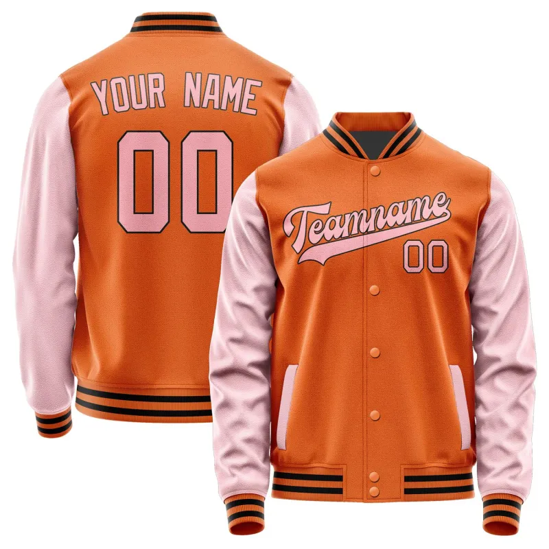 Custom Orange Light Pink Jacket sold by Tailorly