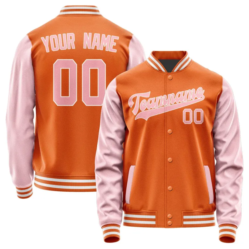 Custom Orange Light Pink Jacket sold by Tailorly