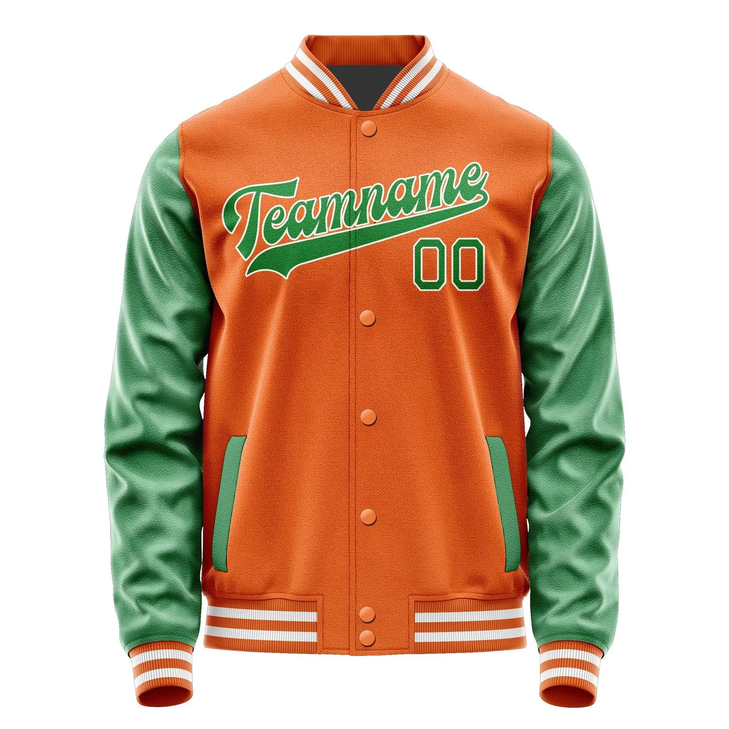 Custom Orange Emerald Green Jacket sold by Tailorly product image thumbnail 4