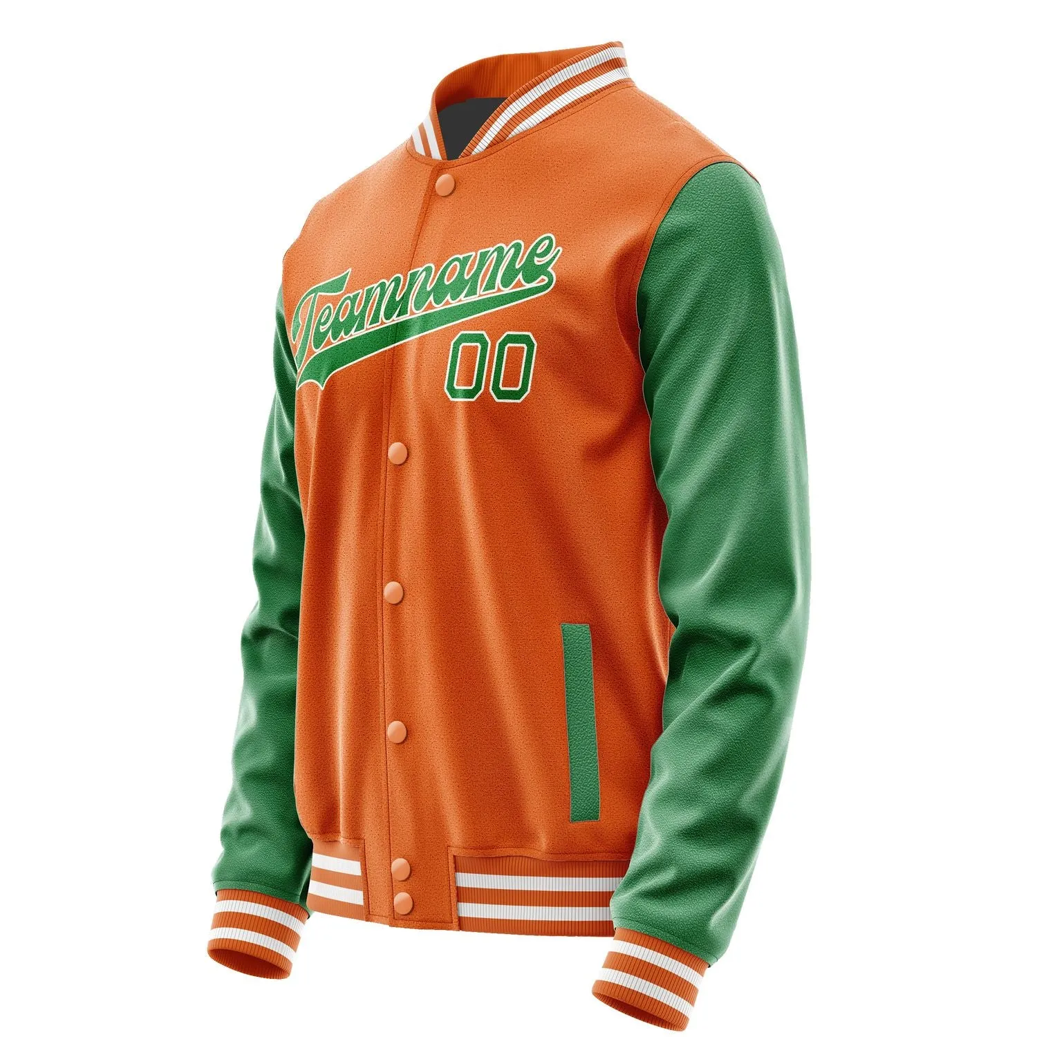 Custom Orange Emerald Green Jacket sold by Tailorly product image thumbnail 2