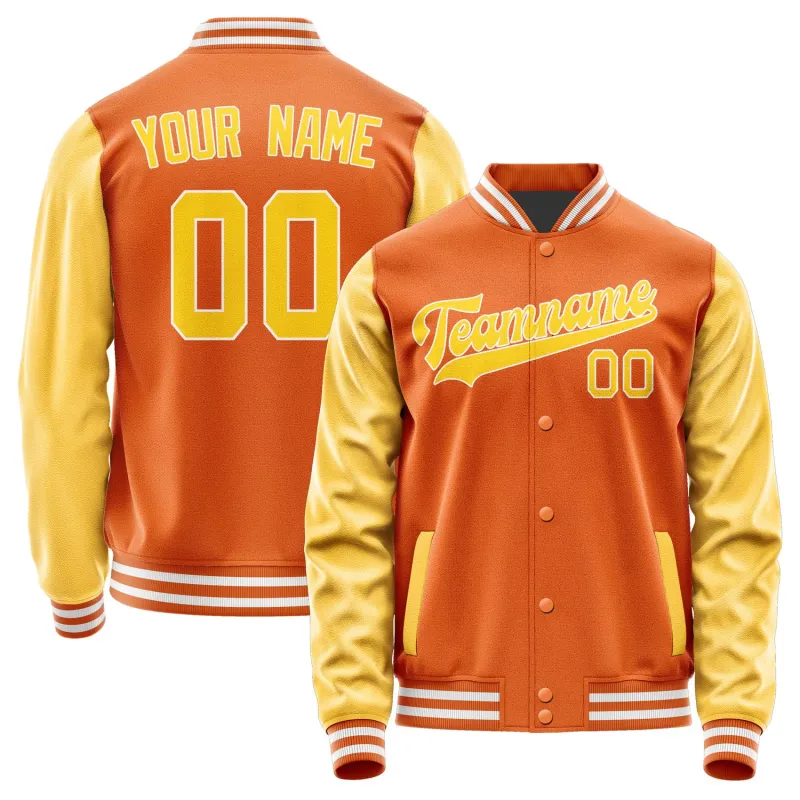 Custom Orange Gold Jacket sold by Tailorly