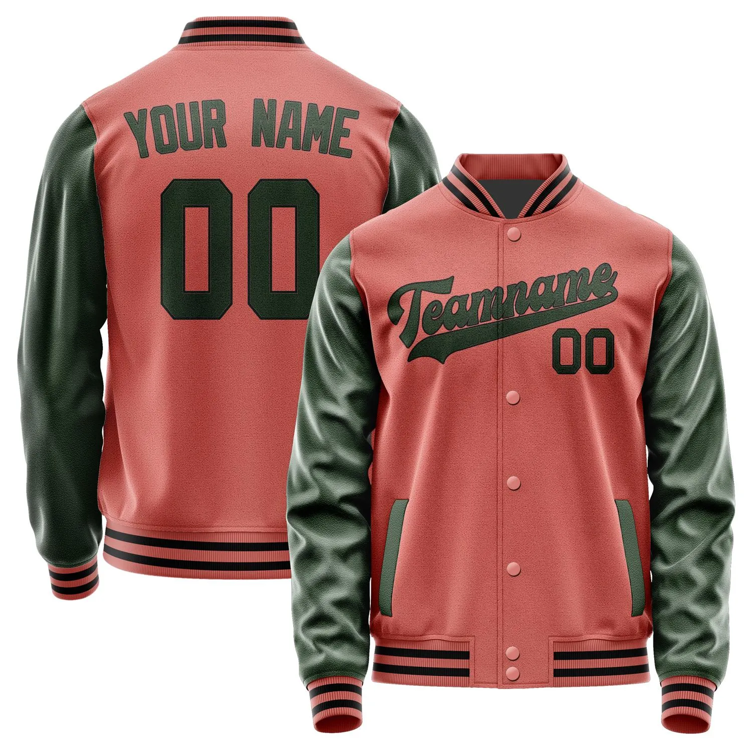 Custom Copper Rose Dark Green Jacket sold by Tailorly