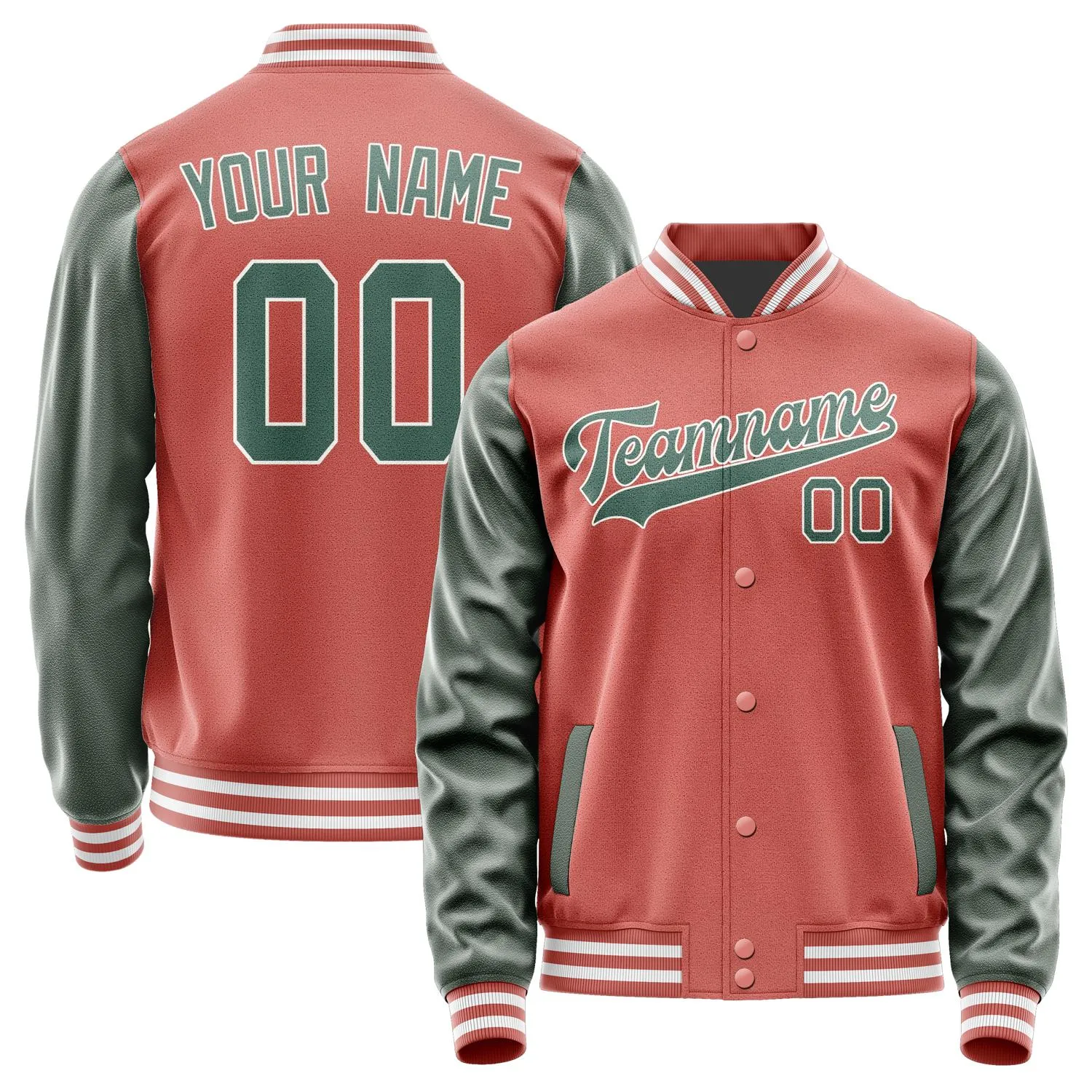 Custom Copper Rose Blue Green Jacket sold by Tailorly