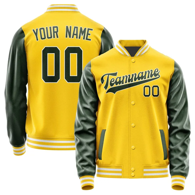 Custom Gold Dark Green Jacket sold by Tailorly