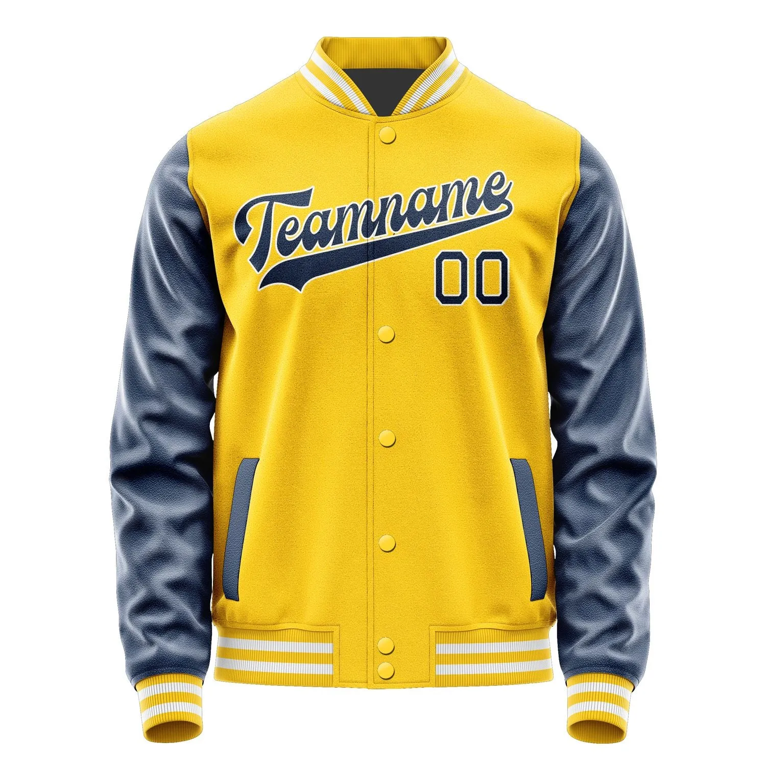 Custom Gold Blue Jacket sold by Tailorly product image thumbnail 4