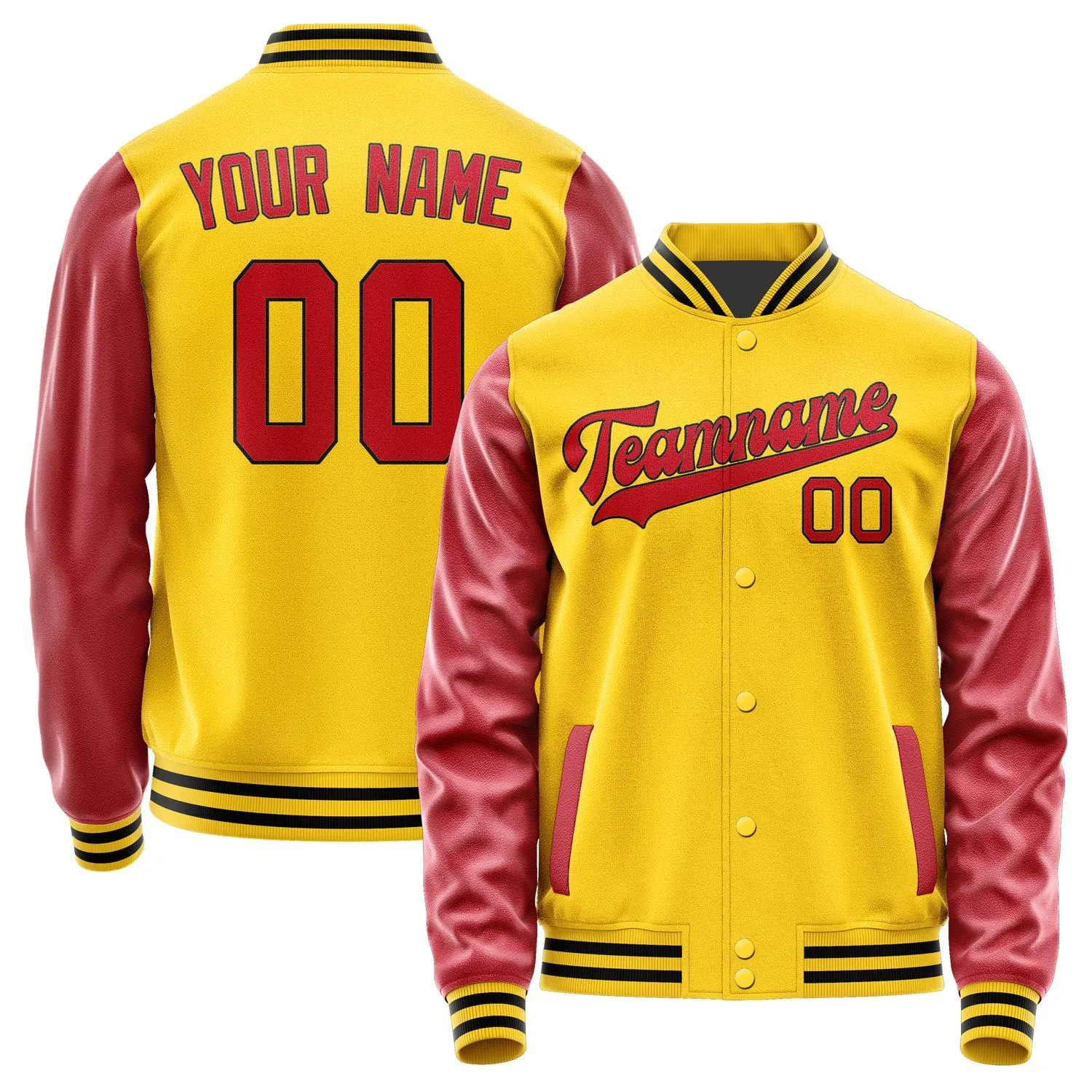 Custom Gold Red Jacket sold by Tailorly