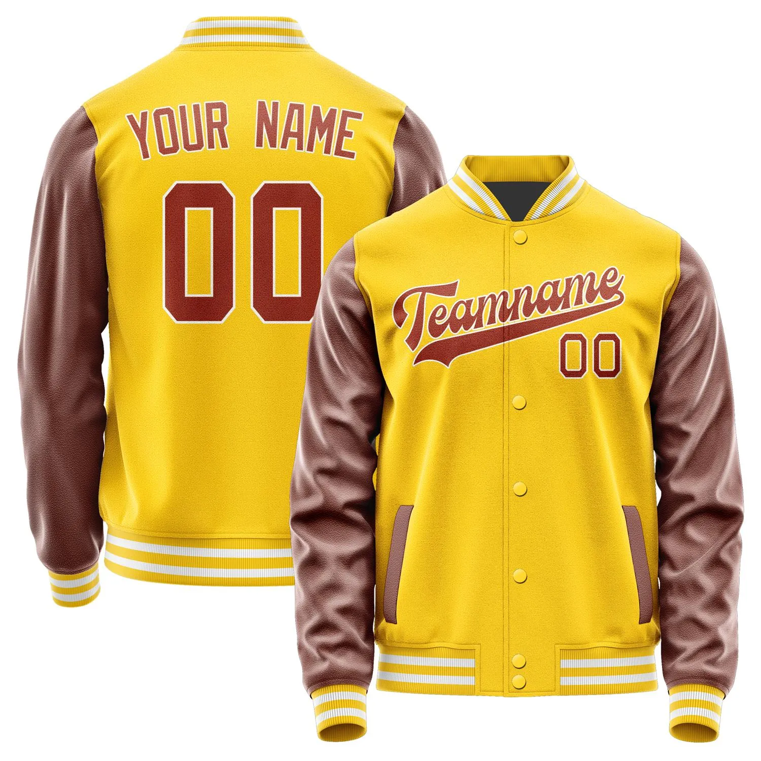 Custom Gold Coral Red Jacket sold by Tailorly