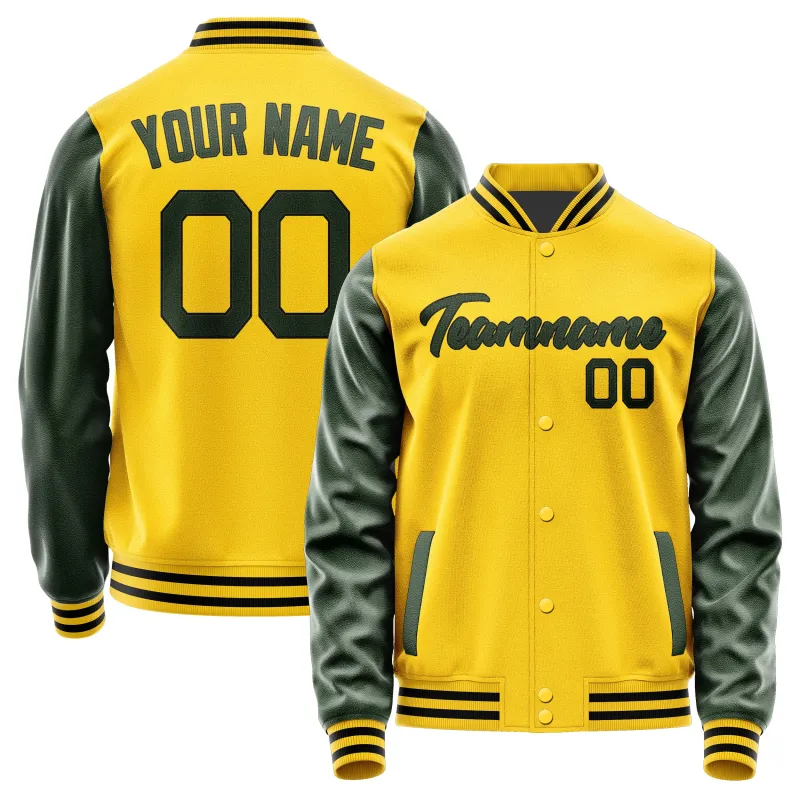 Custom Gold Dark Green Jacket sold by Tailorly