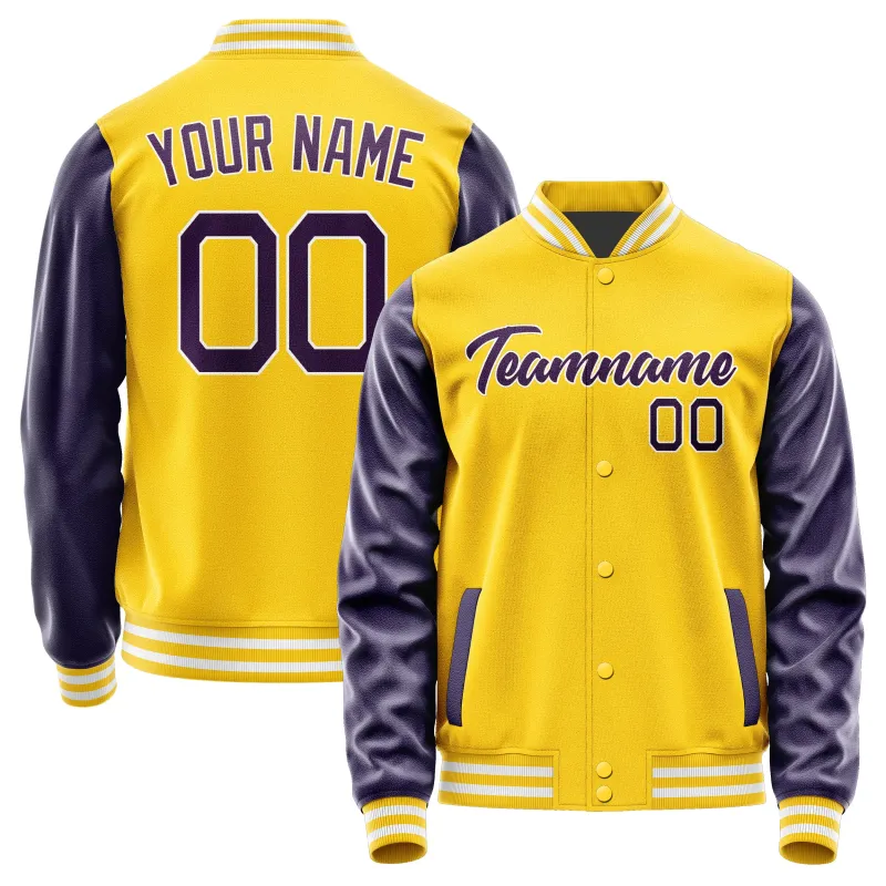 Custom Gold Purple Jacket sold by Tailorly