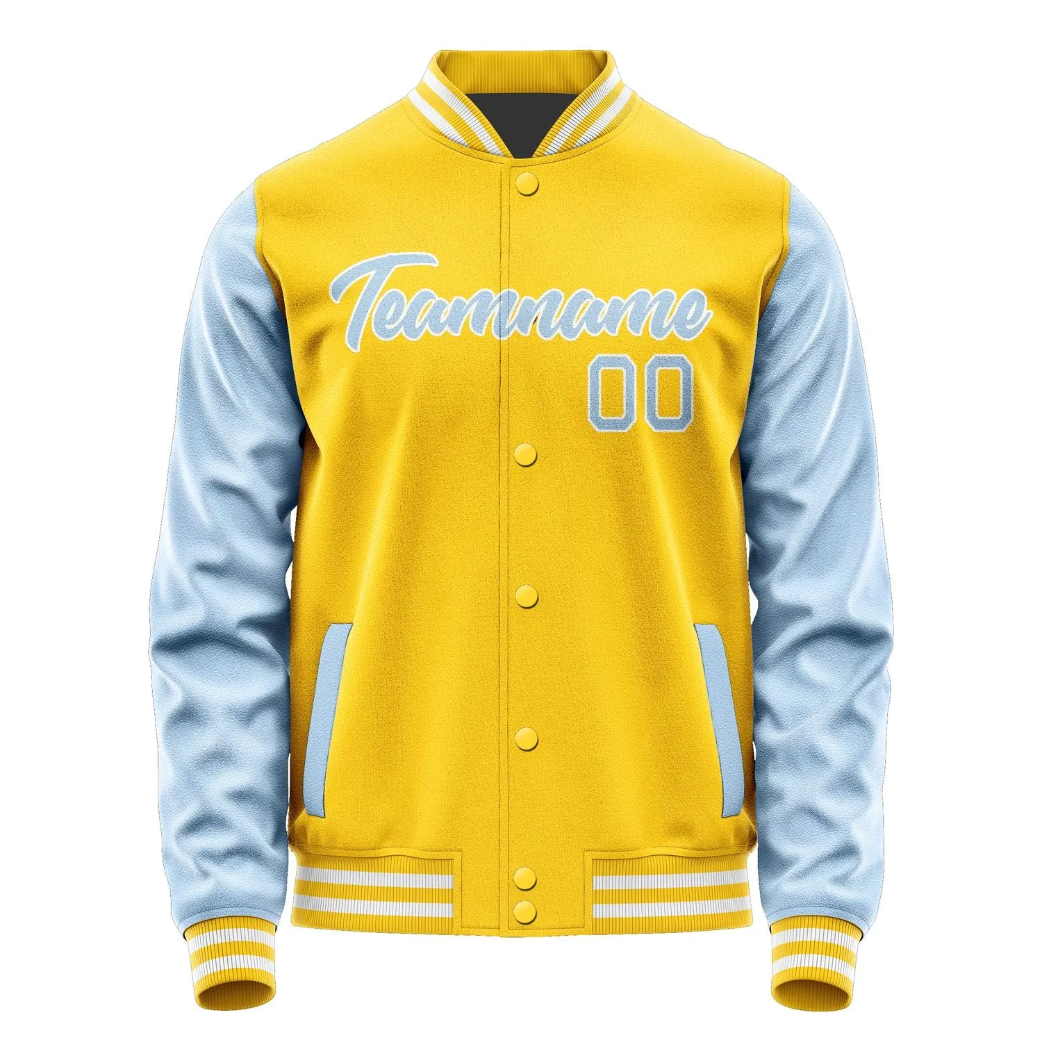 Custom Gold Light Blue Jacket sold by Tailorly product image thumbnail 2