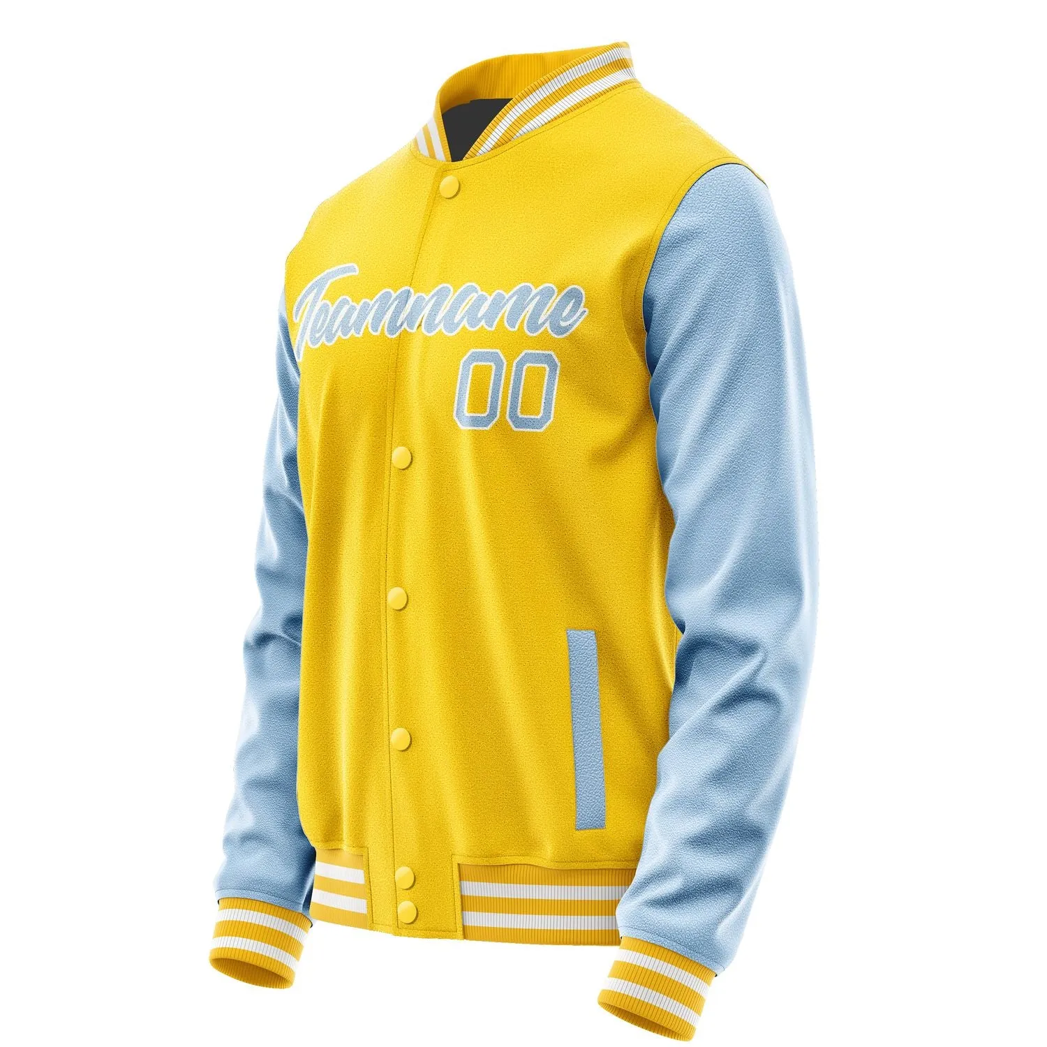 Custom Gold Light Blue Jacket sold by Tailorly product image thumbnail 3