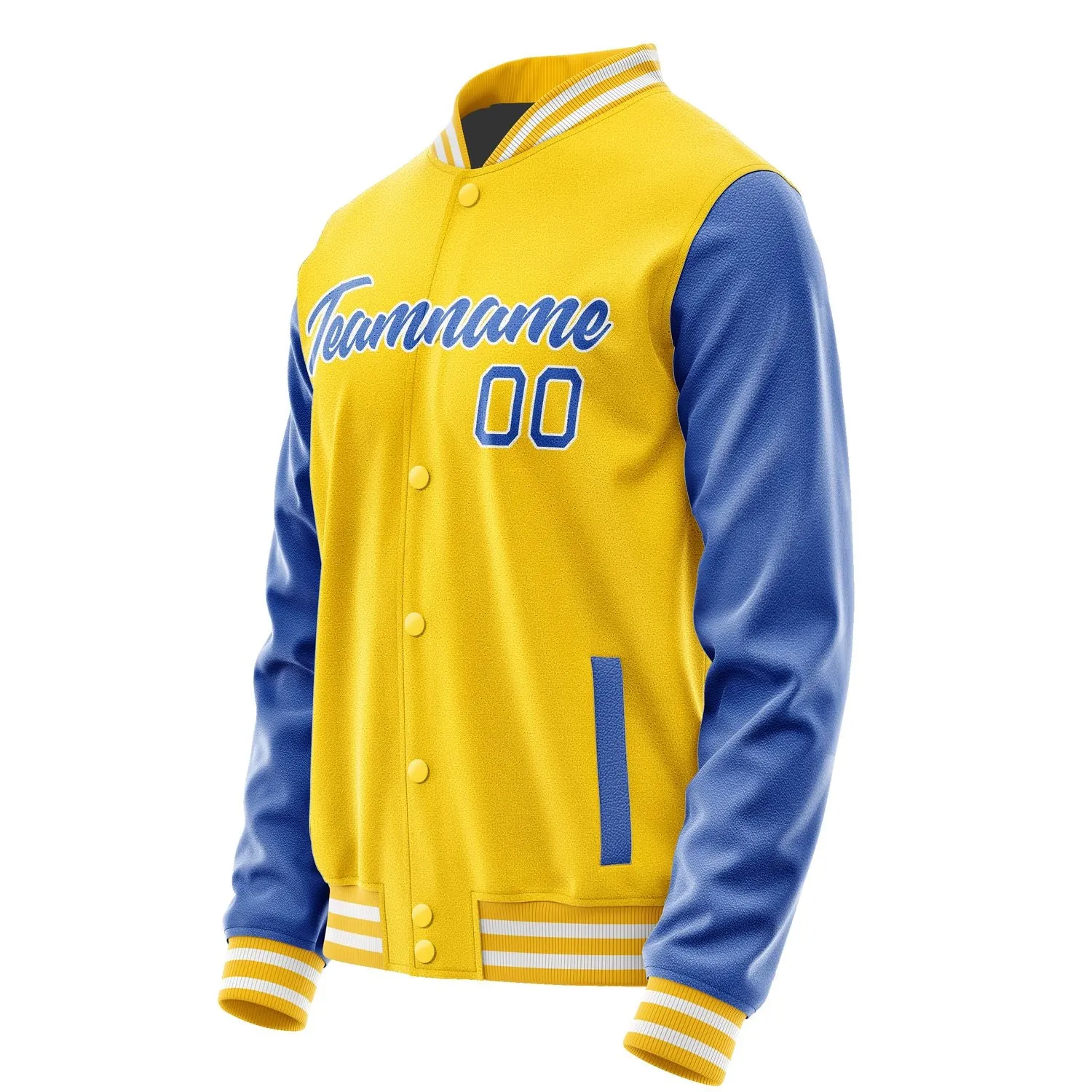 Custom Gold Sky Blue Jacket sold by Tailorly product image thumbnail 3