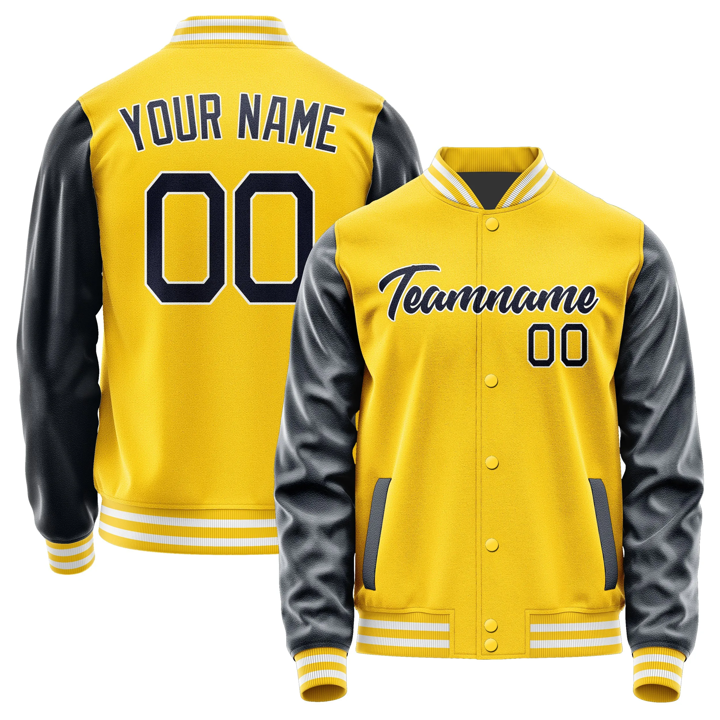 Custom Gold Navy Jacket sold by Tailorly
