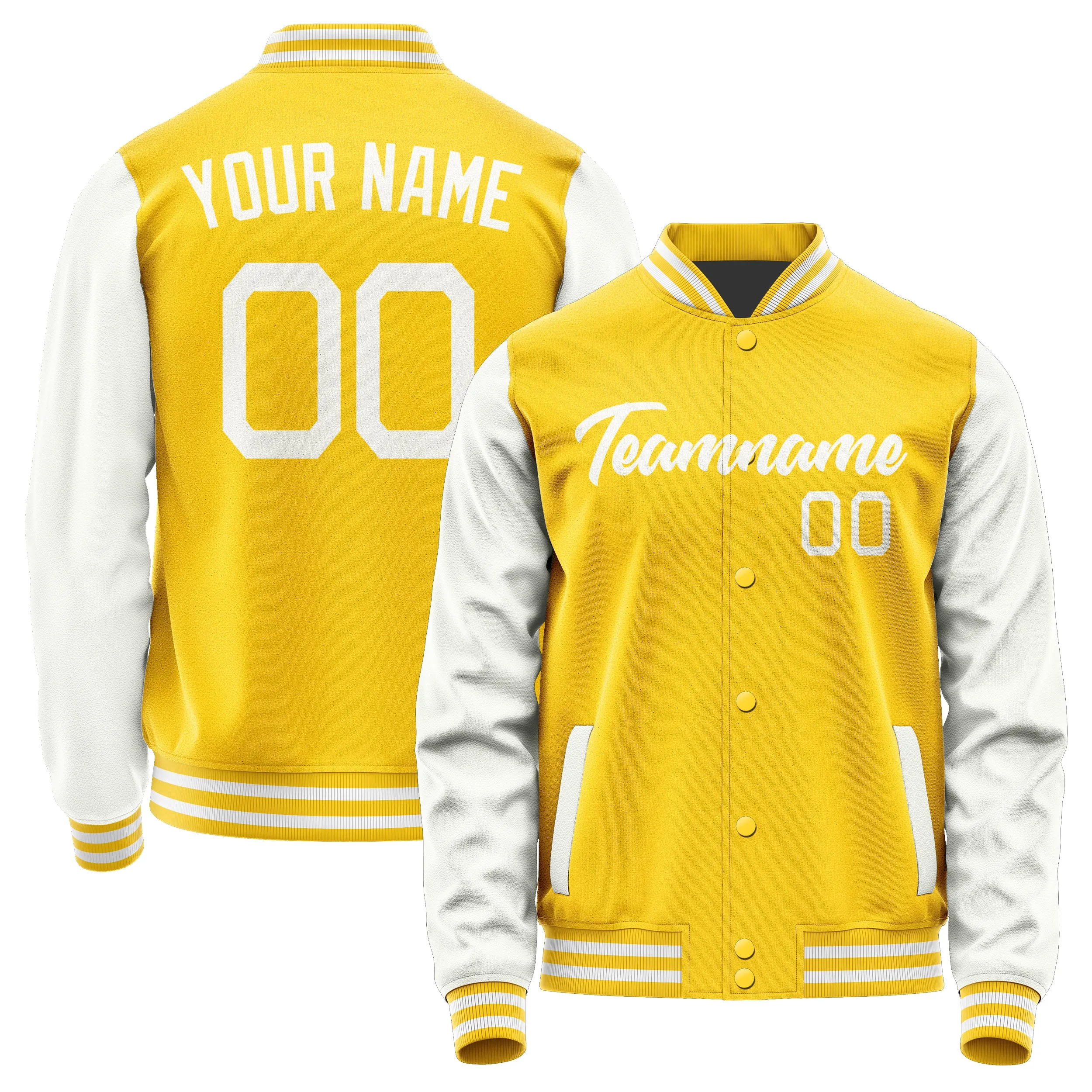 Custom Gold White Jacket sold by Tailorly