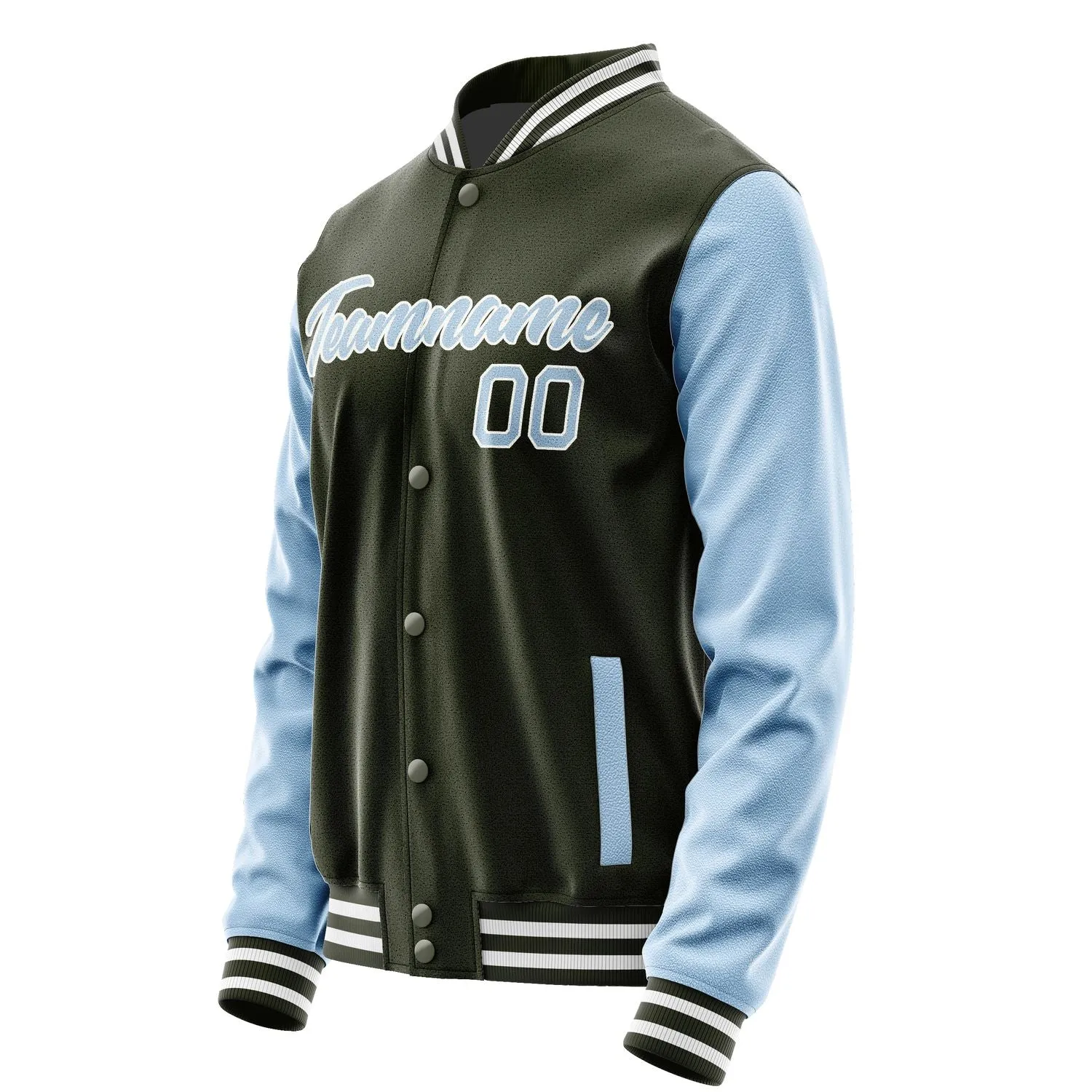 Custom Olive Light Blue Jacket sold by Tailorly product image thumbnail 3