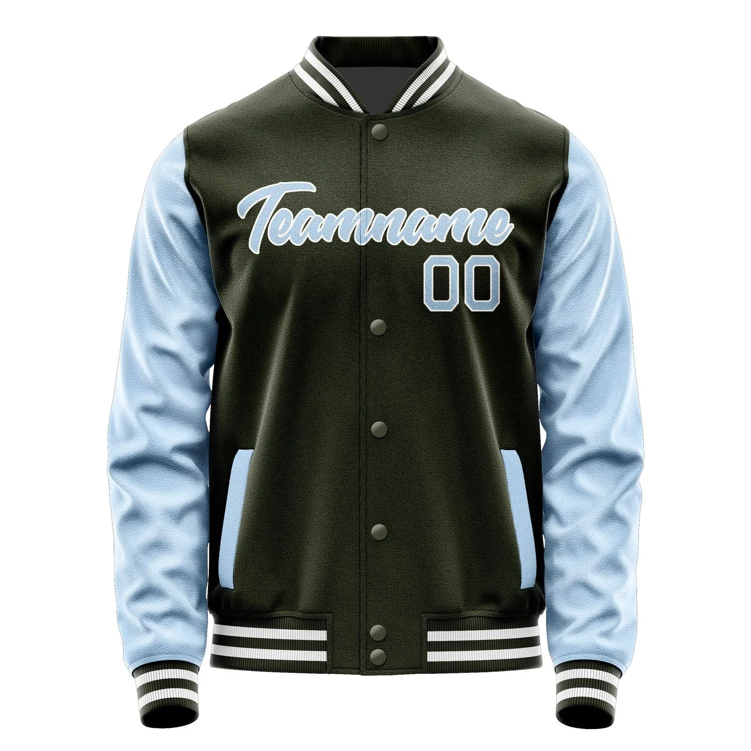 Custom Olive Light Blue Jacket sold by Tailorly product image thumbnail 2
