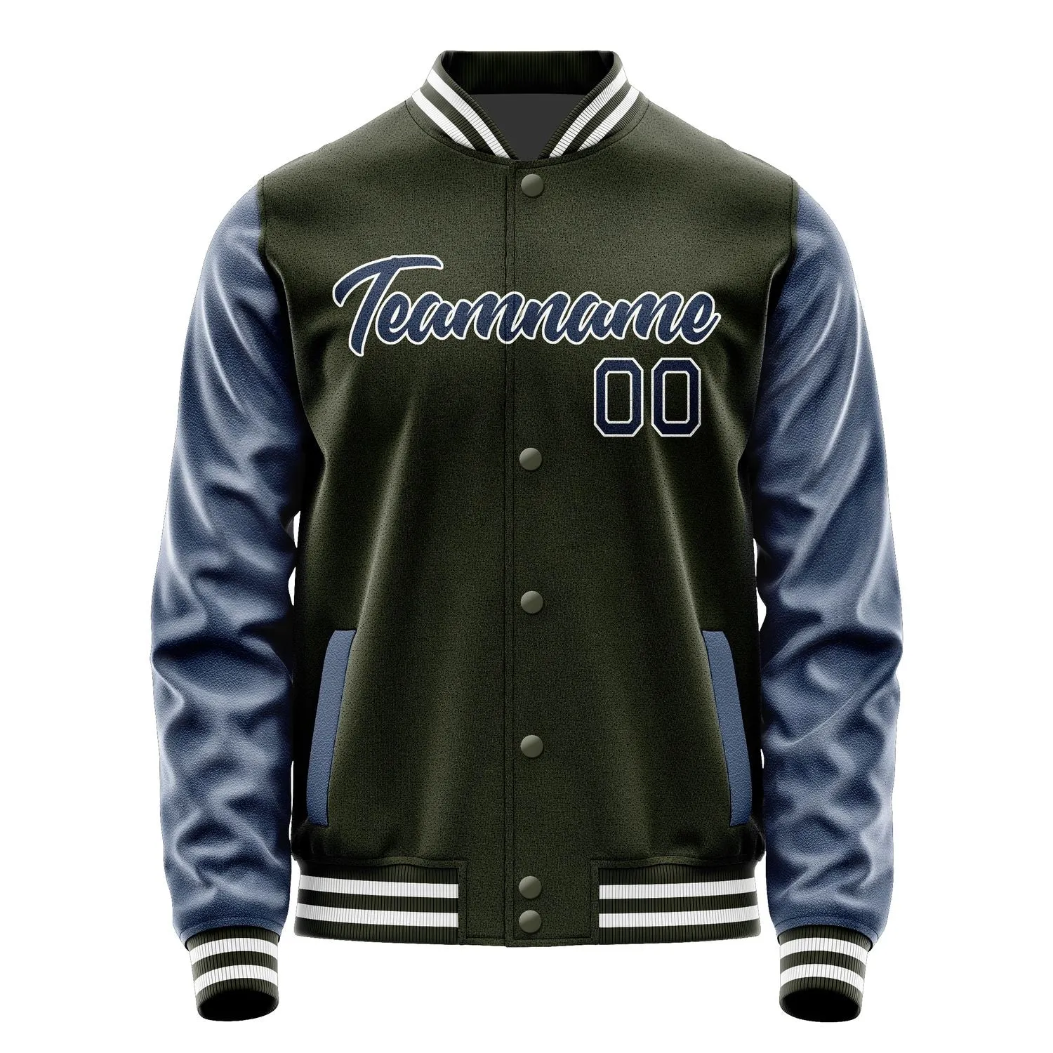 Custom Olive Sky Blue Jacket sold by Tailorly product image thumbnail 2