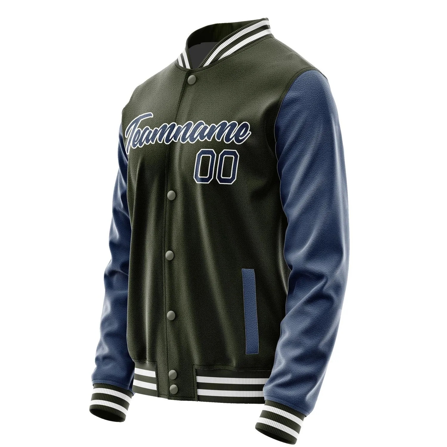Custom Olive Sky Blue Jacket sold by Tailorly product image thumbnail 3