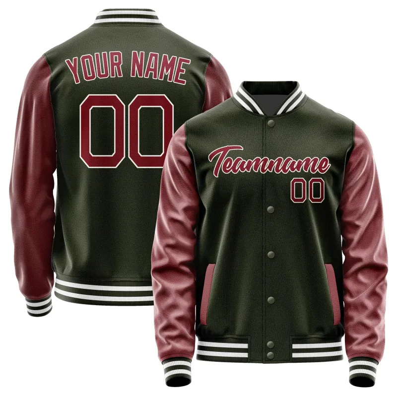 Custom Olive Crimson Red Jacket sold by Tailorly
