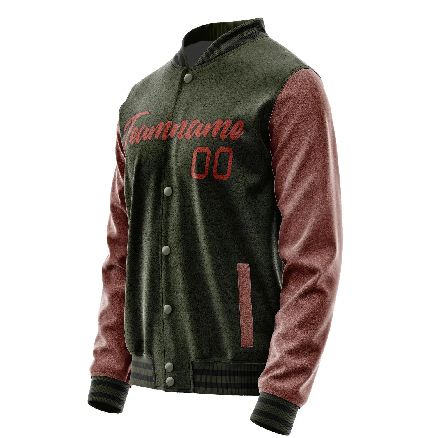Custom Olive Crimson Red Jacket sold by Tailorly product image thumbnail 3