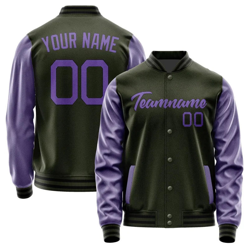 Custom Olive Light Purple Jacket sold by Tailorly